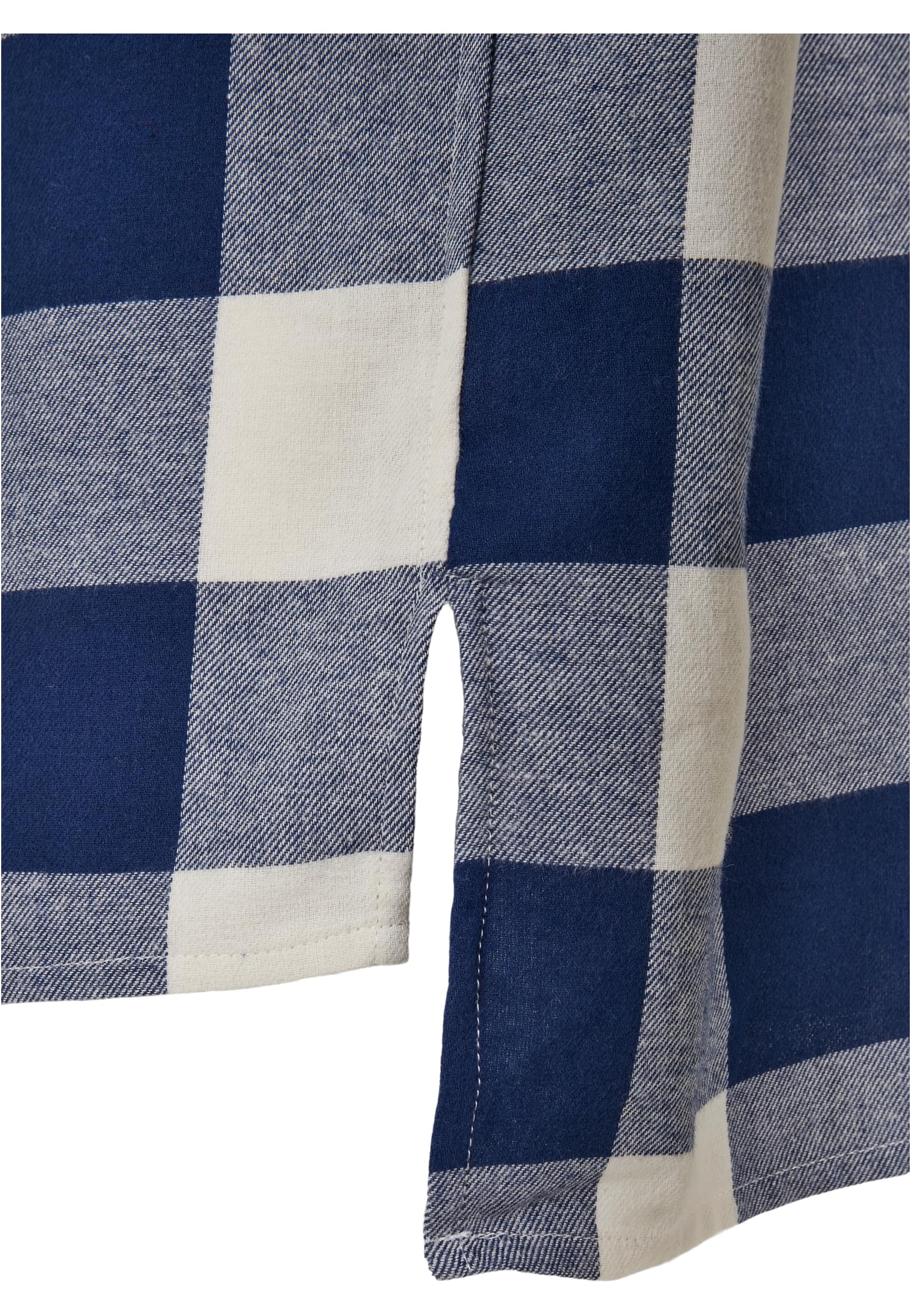 Long Oversized Checked Shirt | darkblue/cream