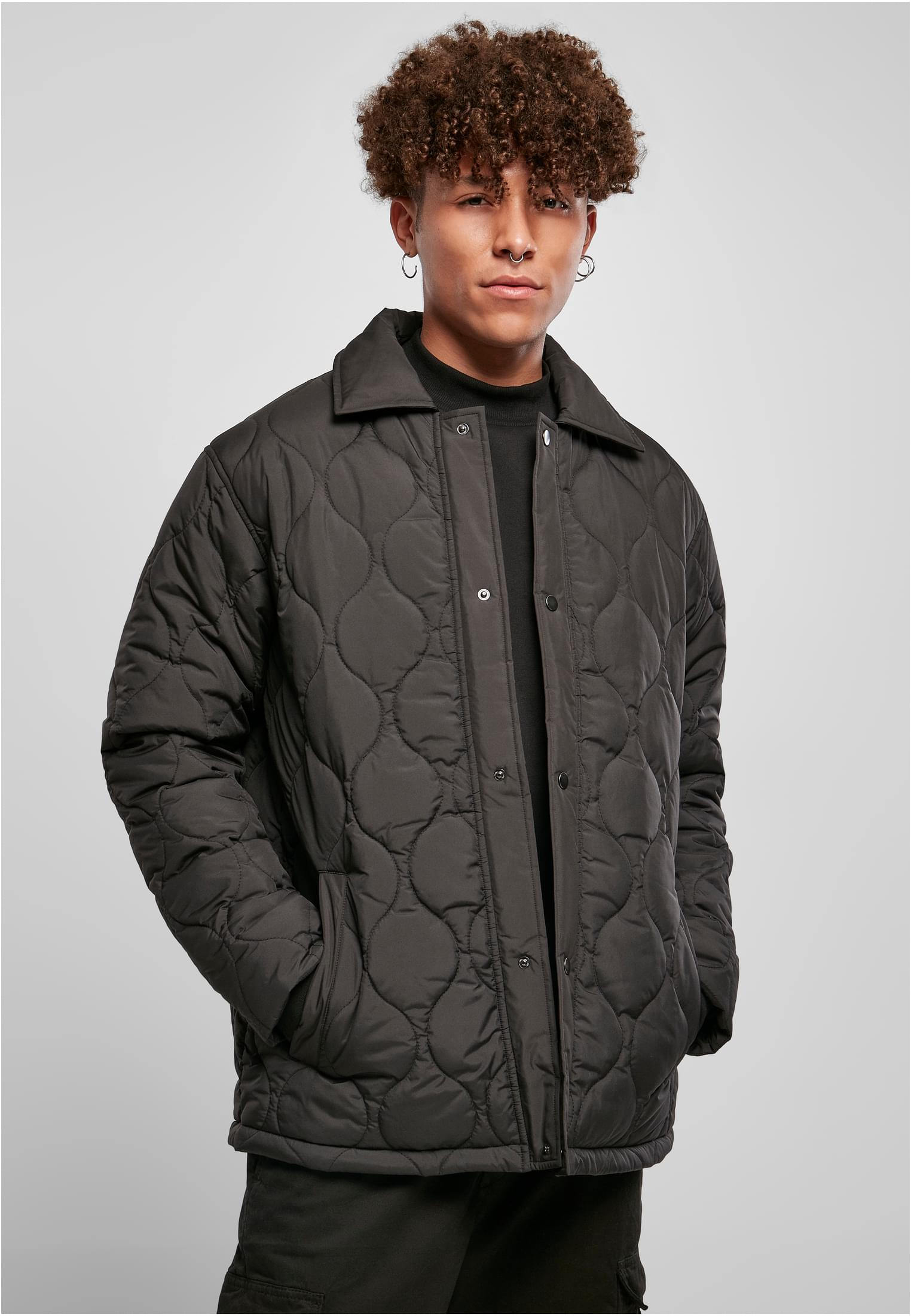 Quilted Coach Jacket | black