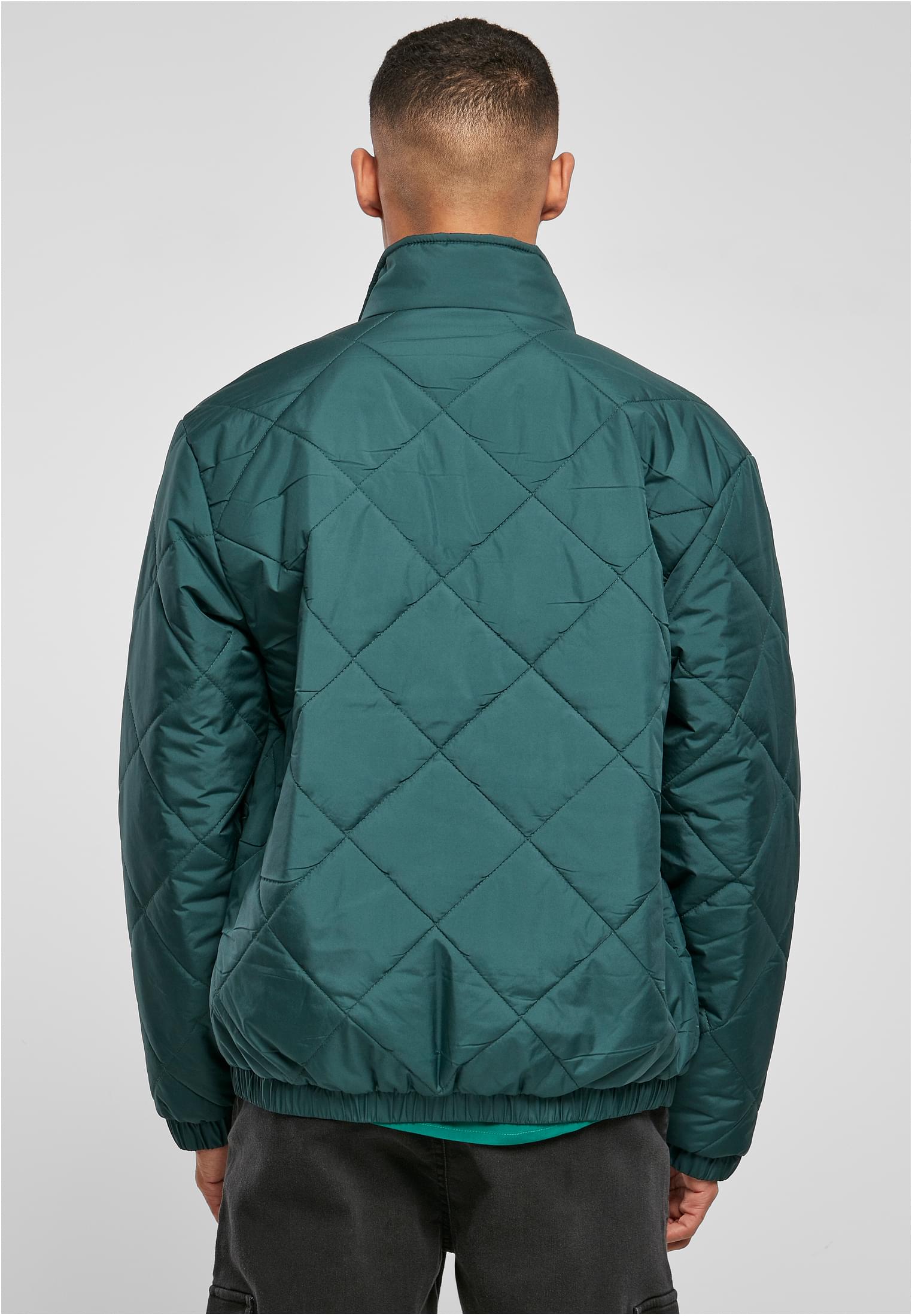 Diamond Quilted Short Jacket | green