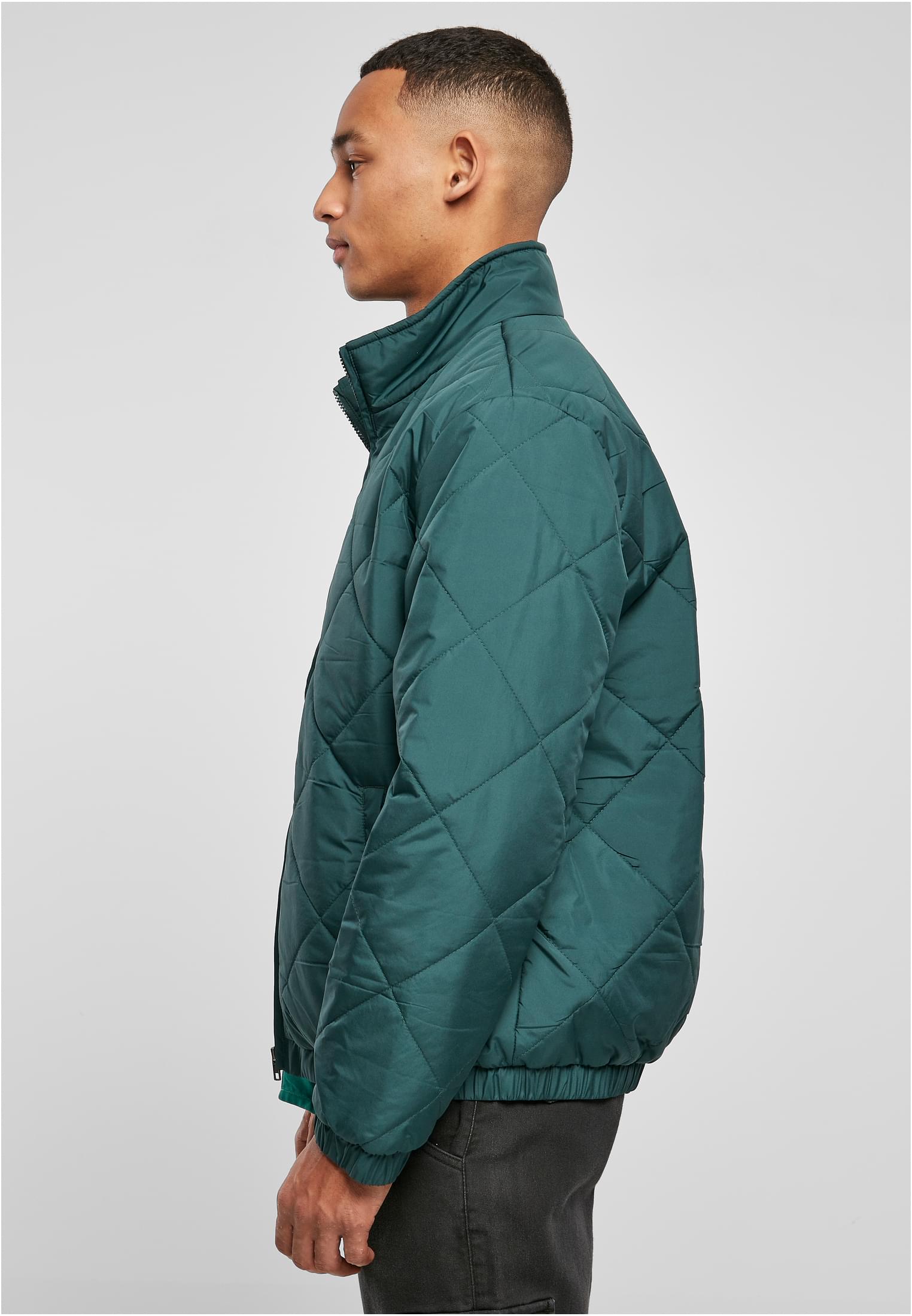 Diamond Quilted Short Jacket | green