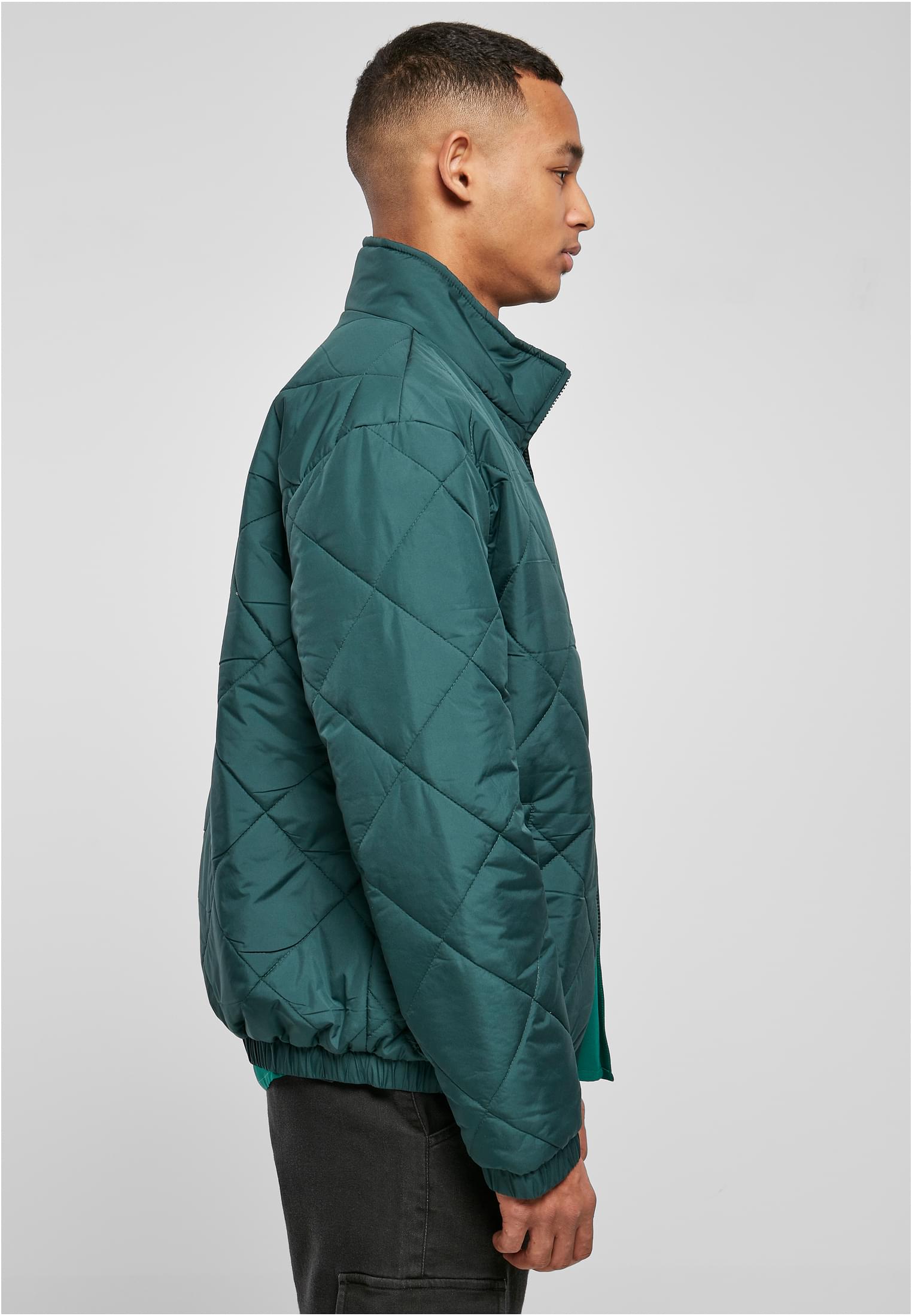 Diamond Quilted Short Jacket | green