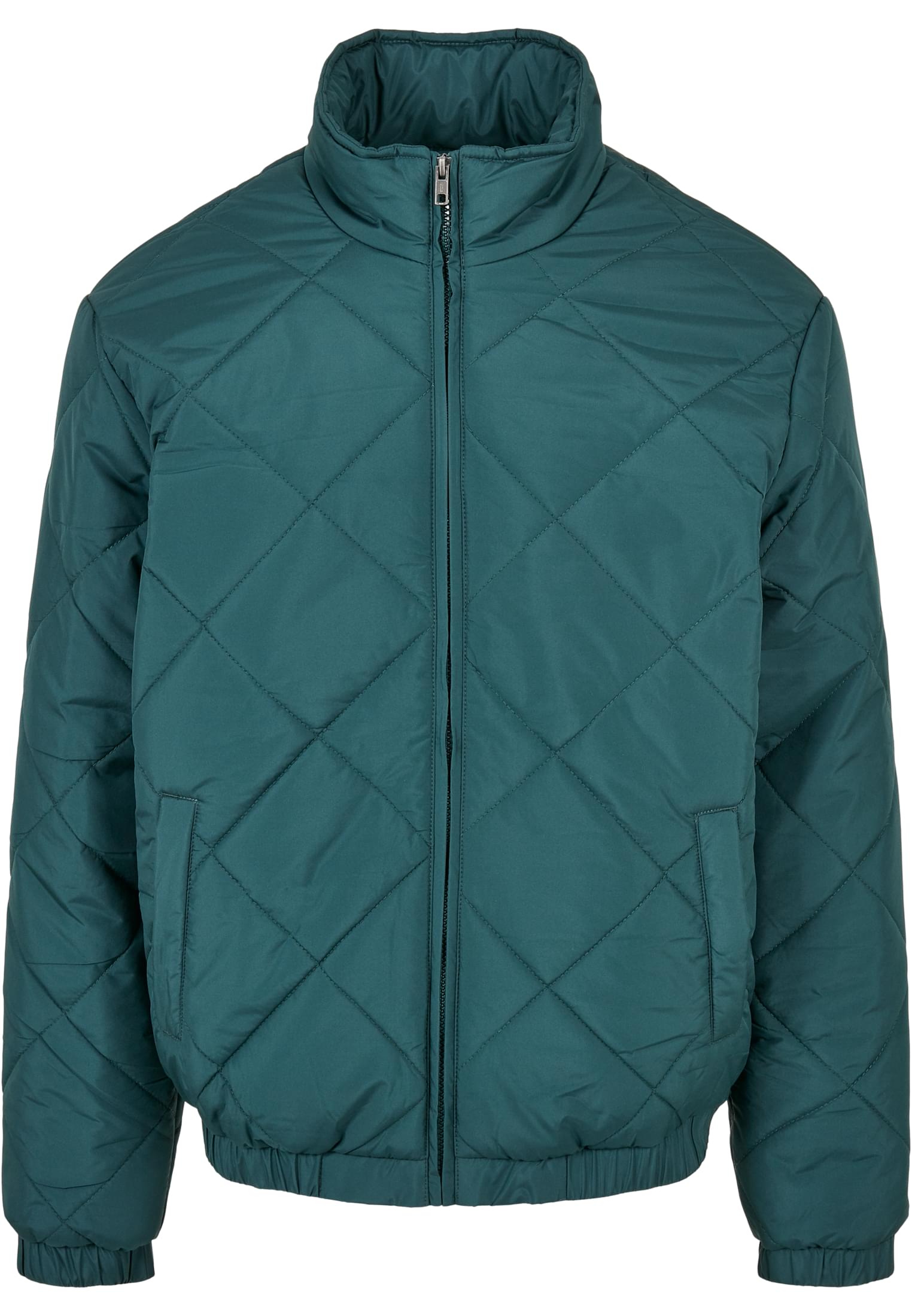 Diamond Quilted Short Jacket | green