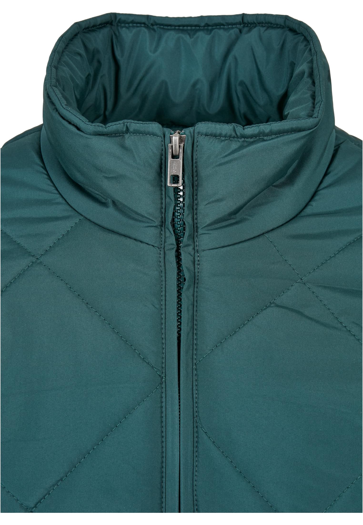 Diamond Quilted Short Jacket | green