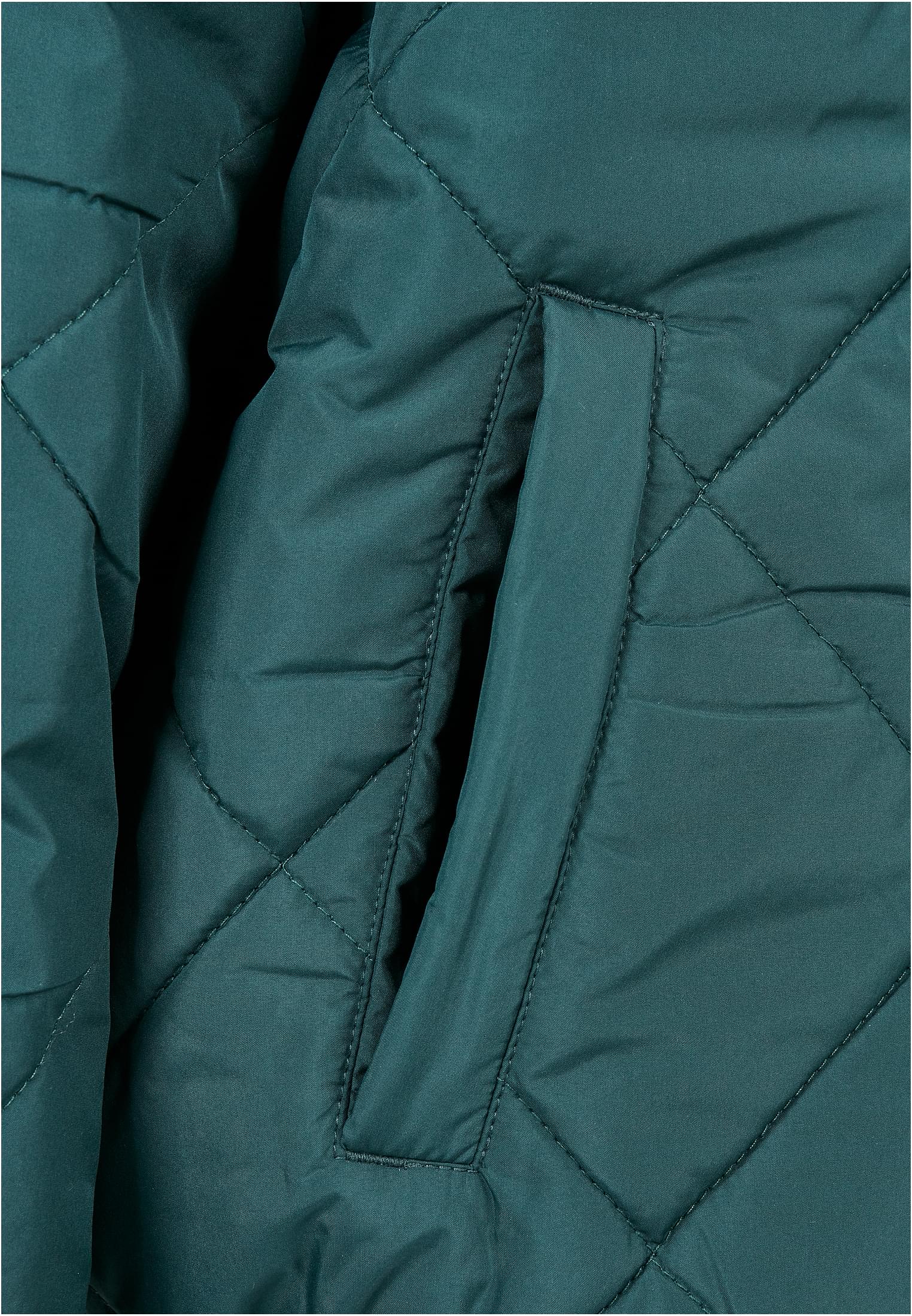 Diamond Quilted Short Jacket | green