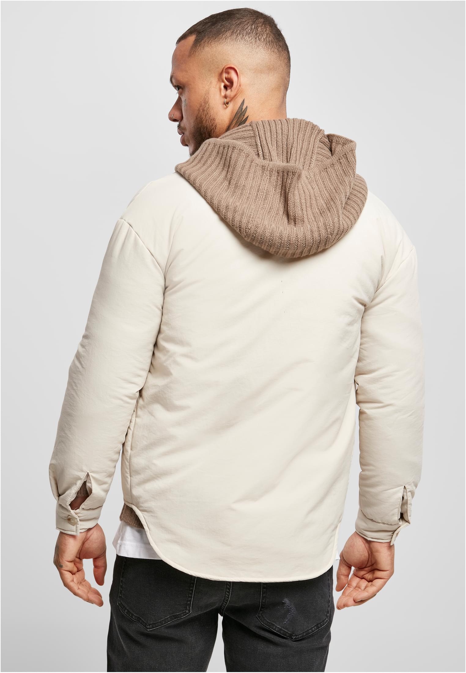 Padded Nylon Shirt Jacket | whitesand