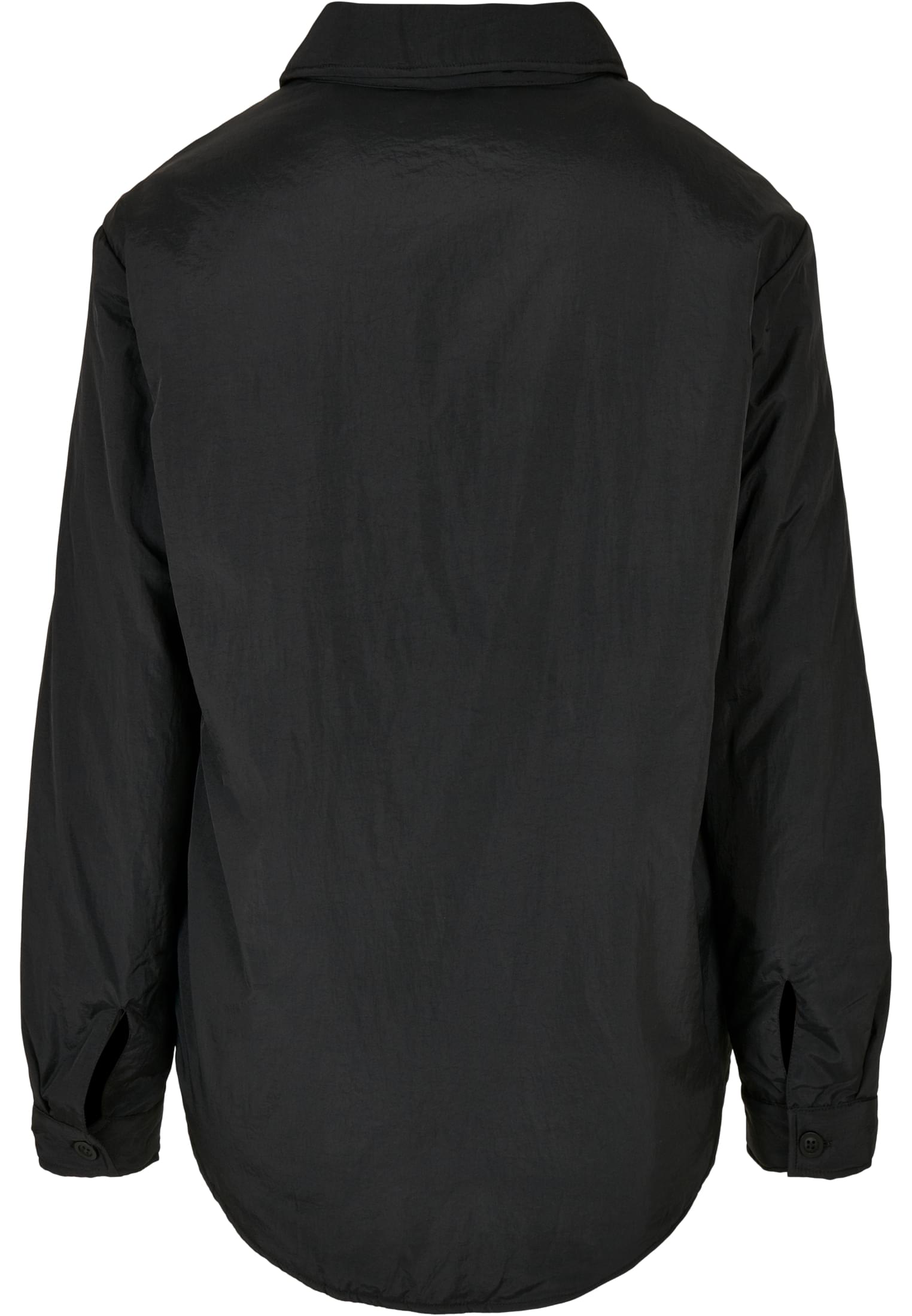 Padded Nylon Shirt Jacket | black