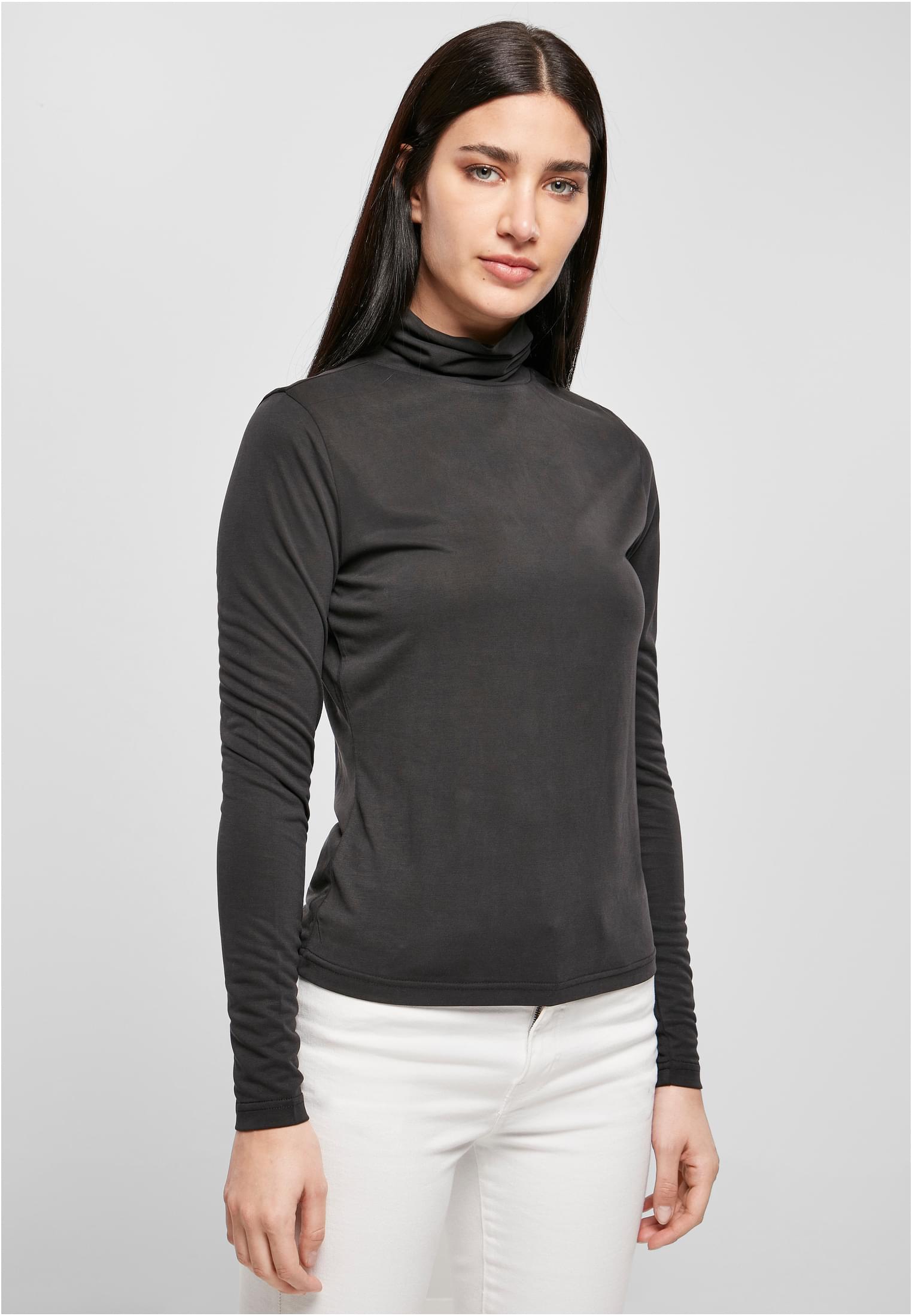 Ladies Modal Turtleneck Longsleeve | black