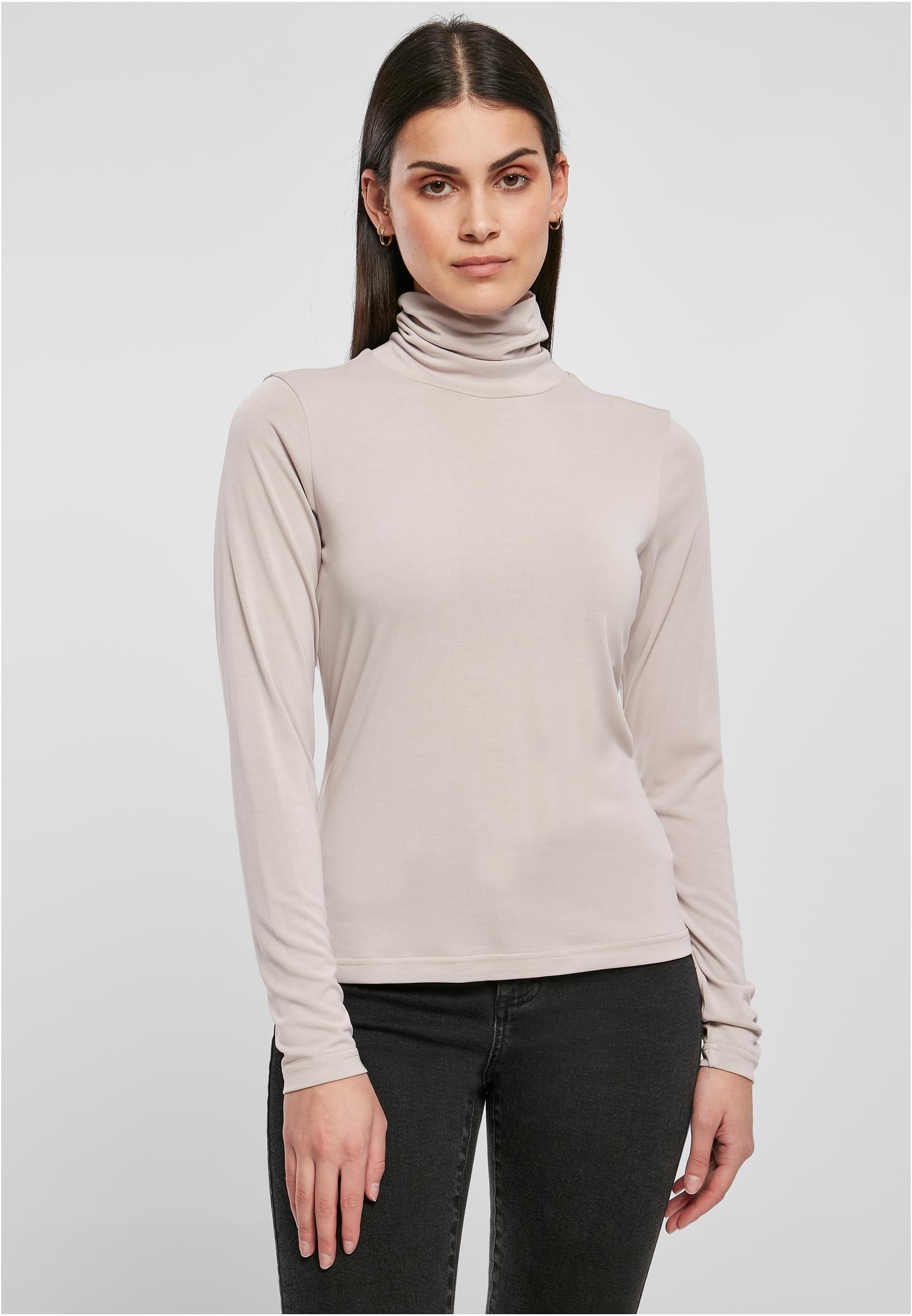 Ladies Modal Turtleneck Longsleeve | warmgrey