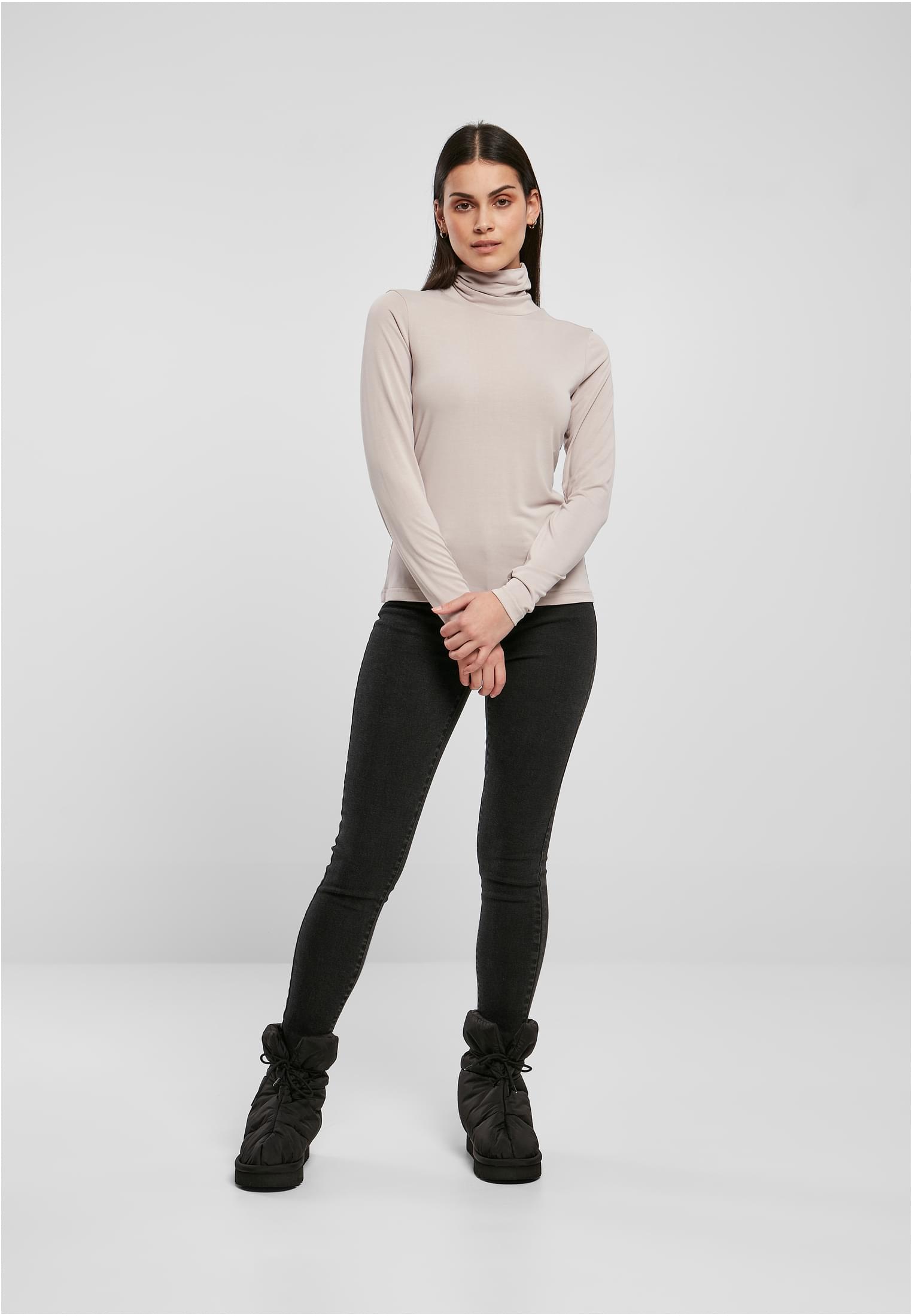 Ladies Modal Turtleneck Longsleeve | warmgrey