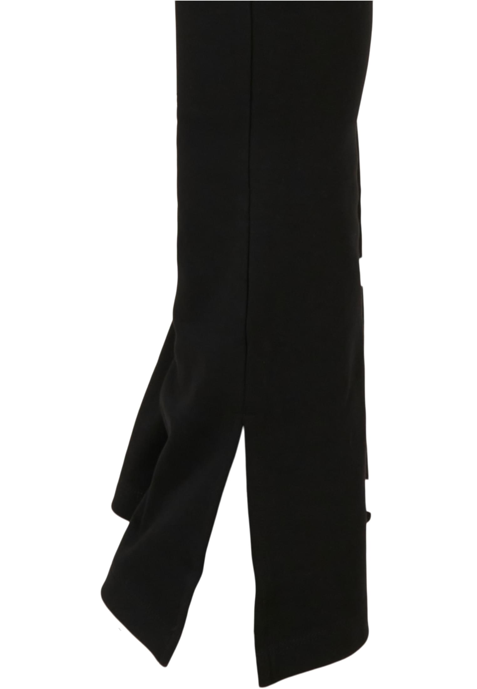 Ladies High Waist Side Slit Leggings | black