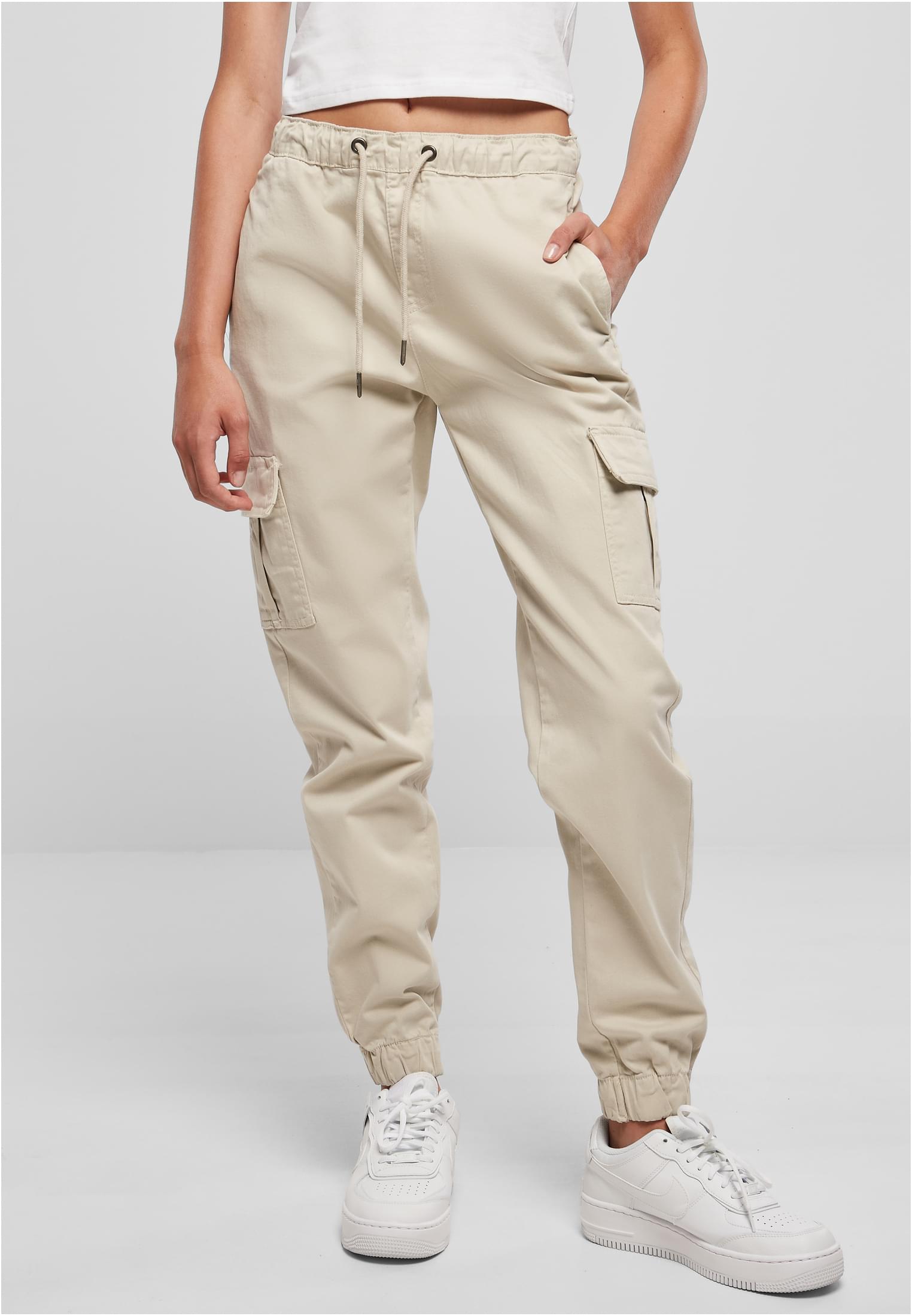 Ladies High Waist Cargo Comfort Jogging Pants | softseagrass