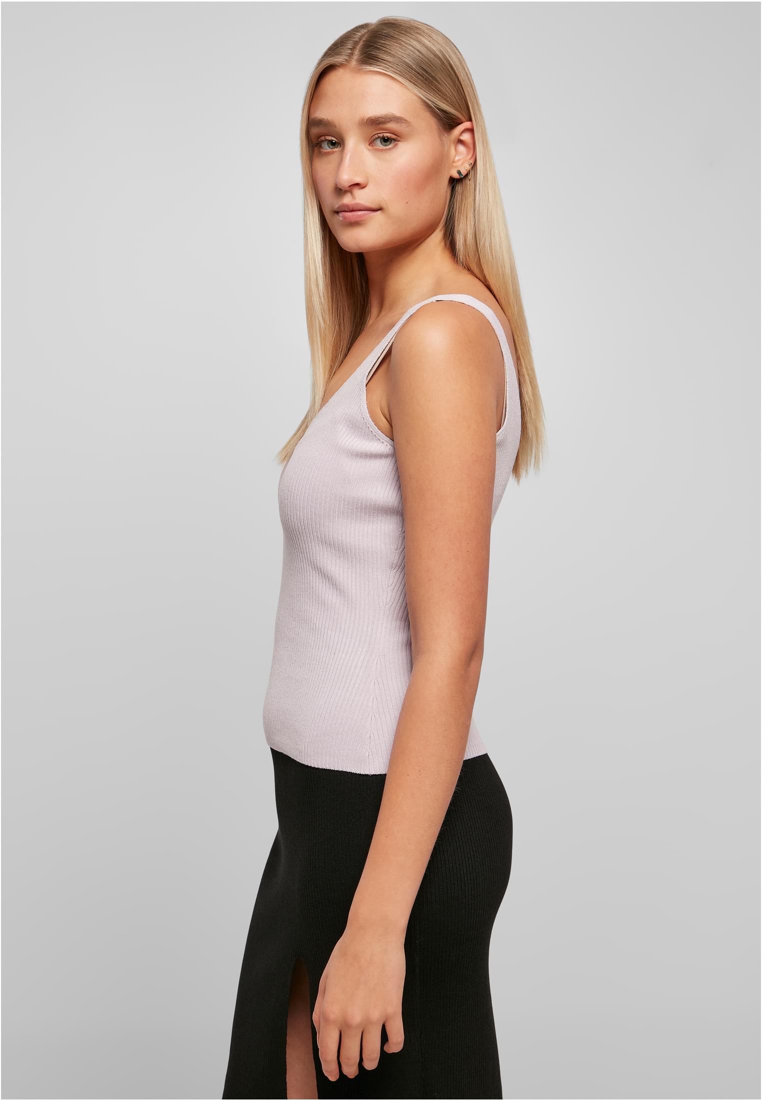 Ladies Rib Knit Top | softlilac