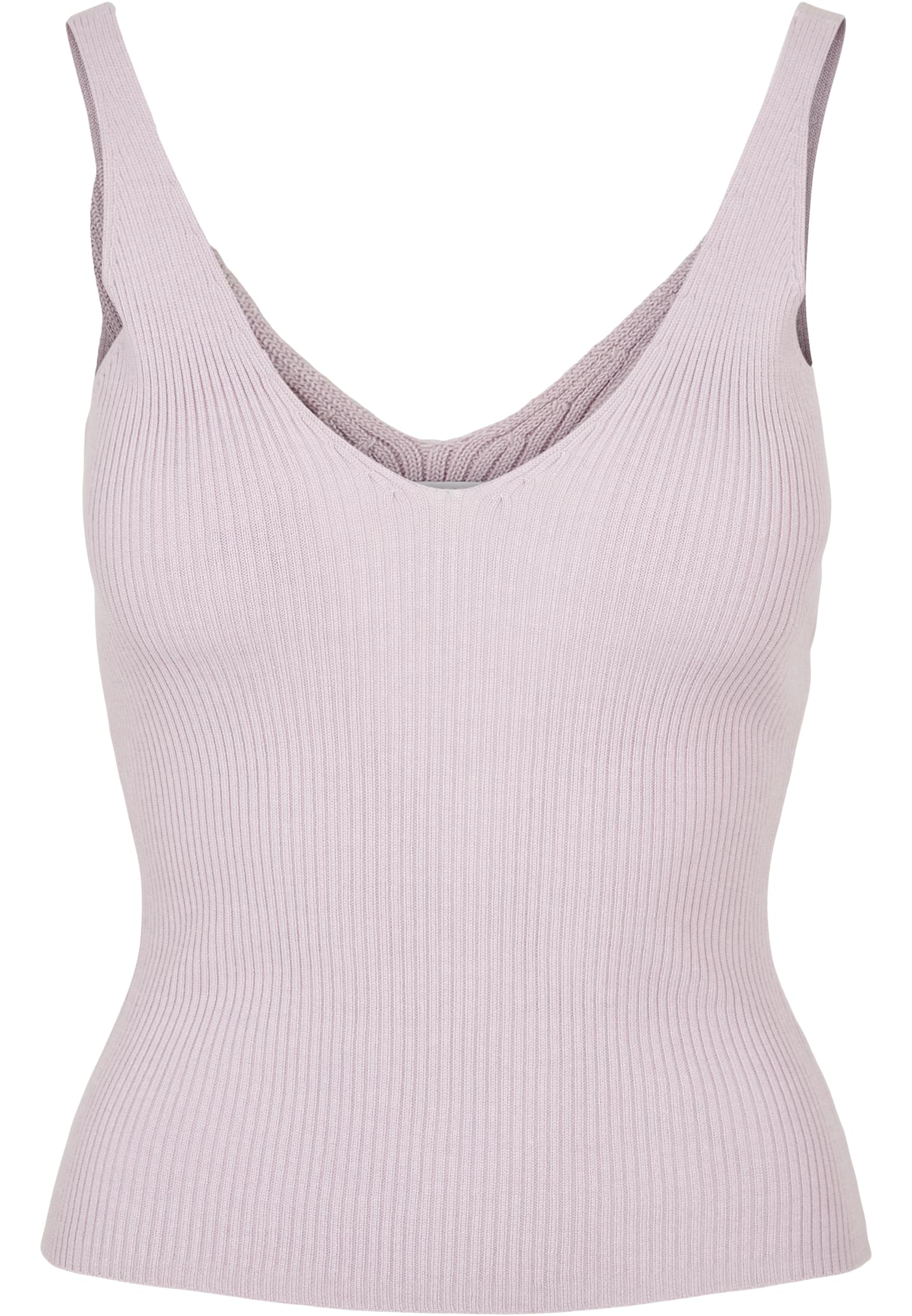 Ladies Rib Knit Top | softlilac