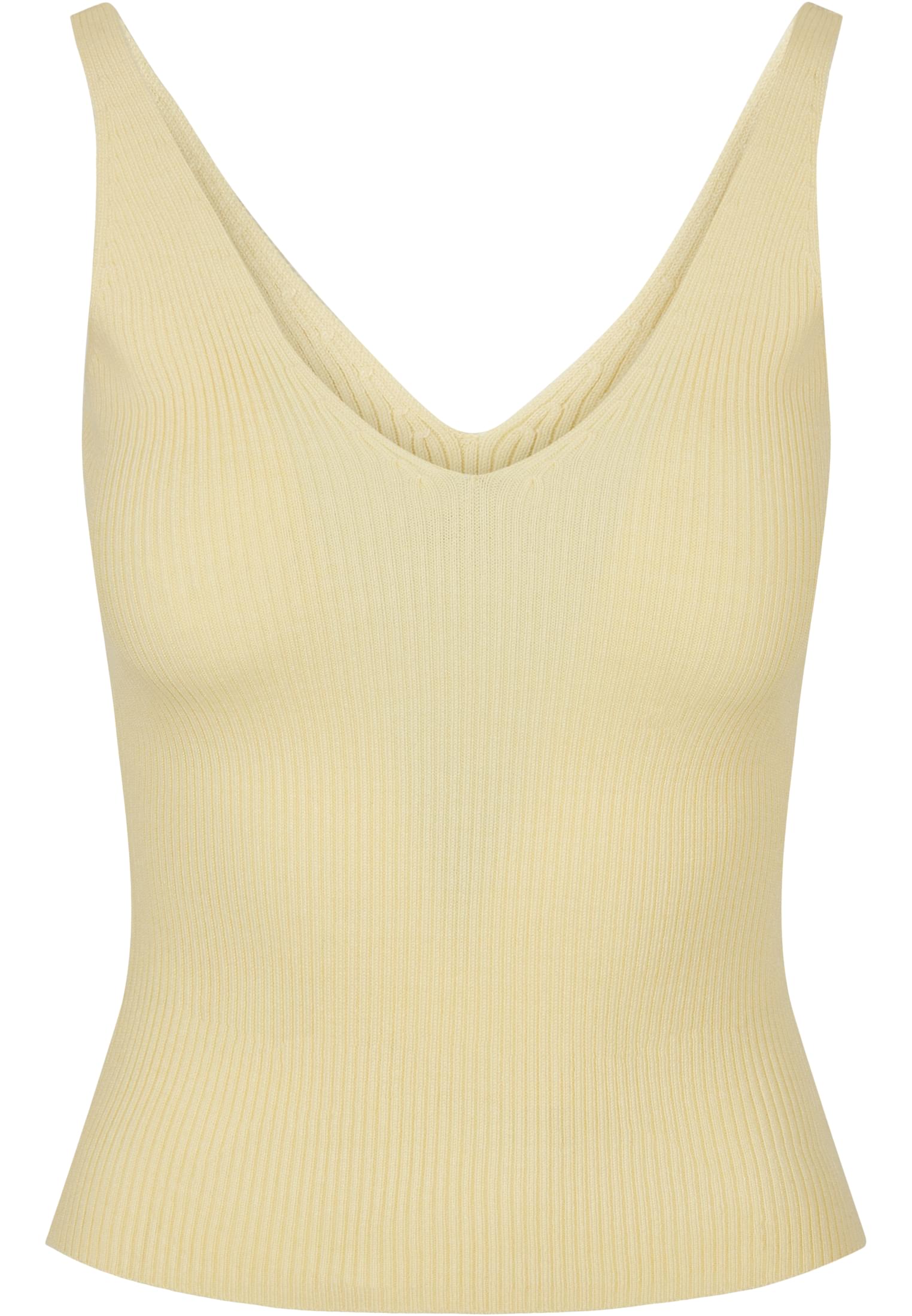 Ladies Rib Knit Top | softyellow