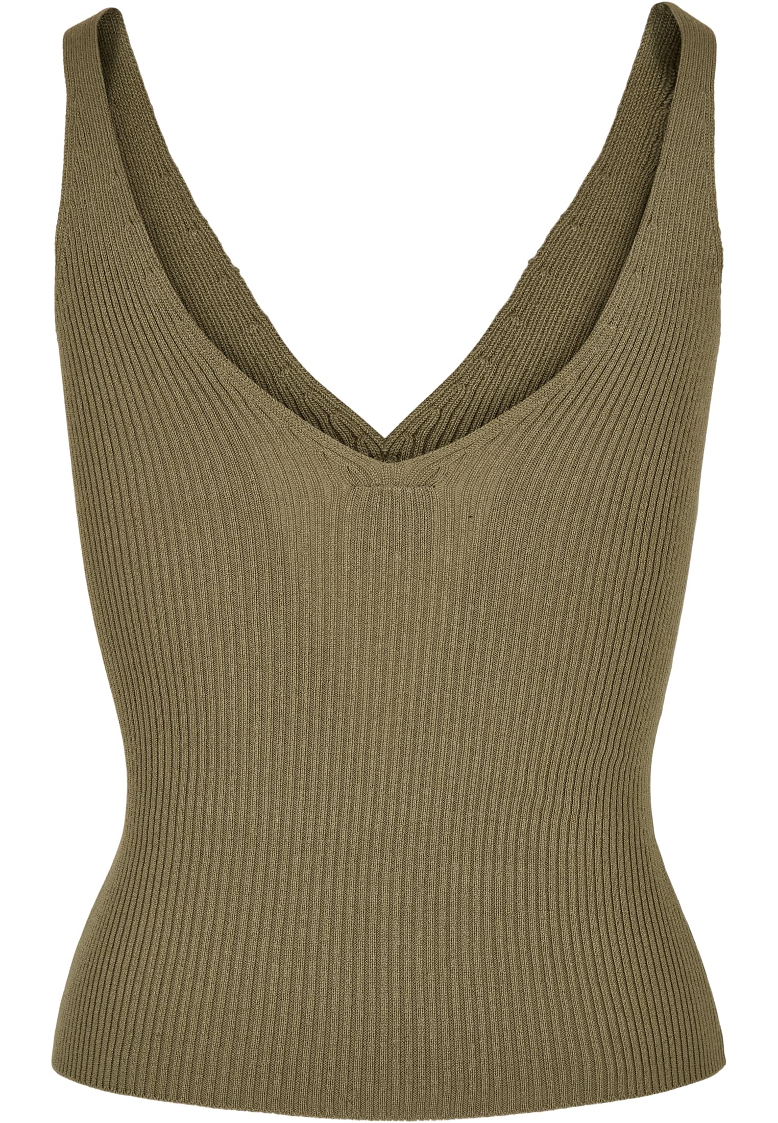 Ladies Rib Knit Top | khaki