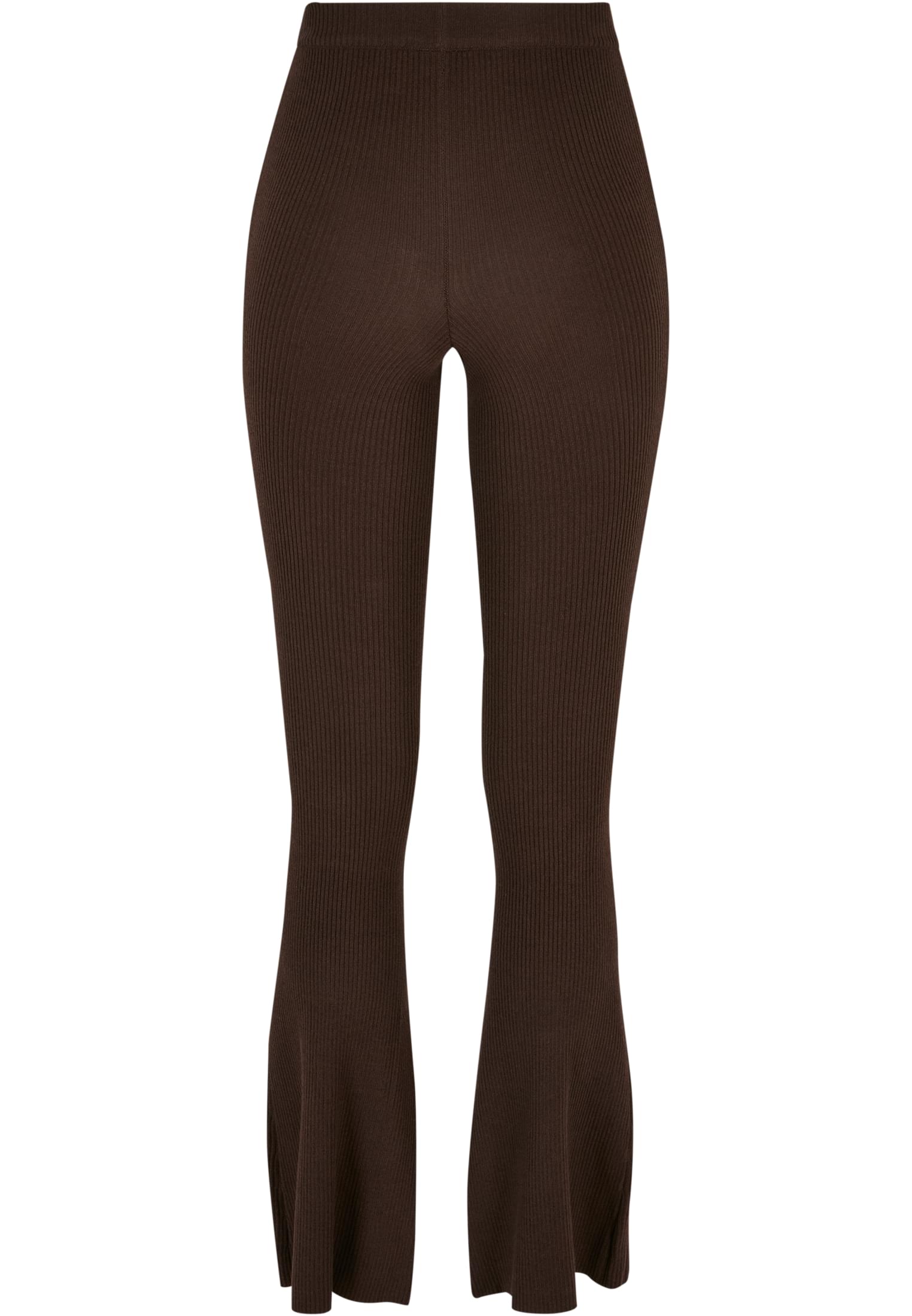 Ladies Rib Knit Bootcut Leggings | brown