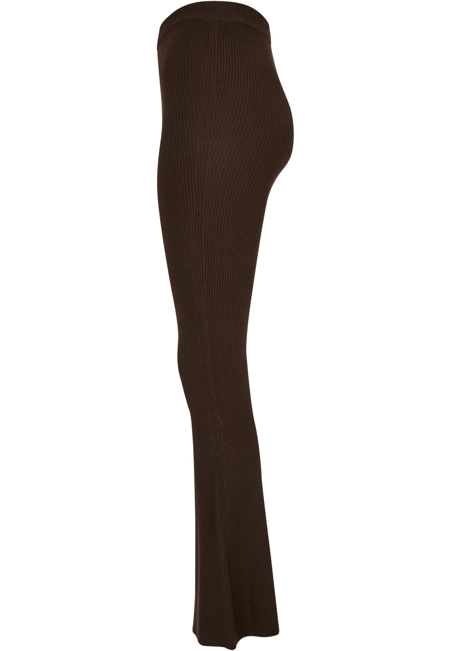 Ladies Rib Knit Bootcut Leggings | brown