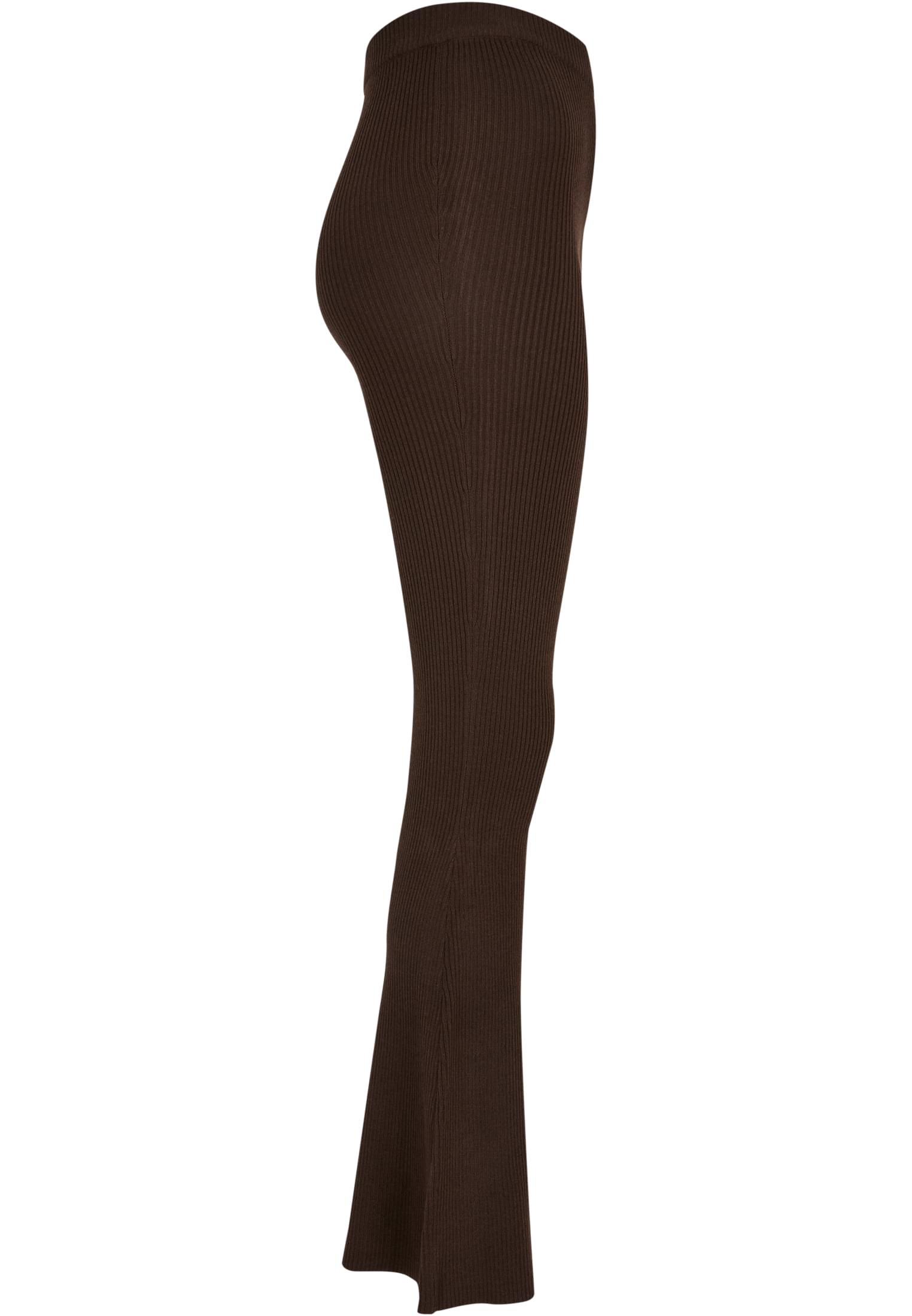 Ladies Rib Knit Bootcut Leggings | brown