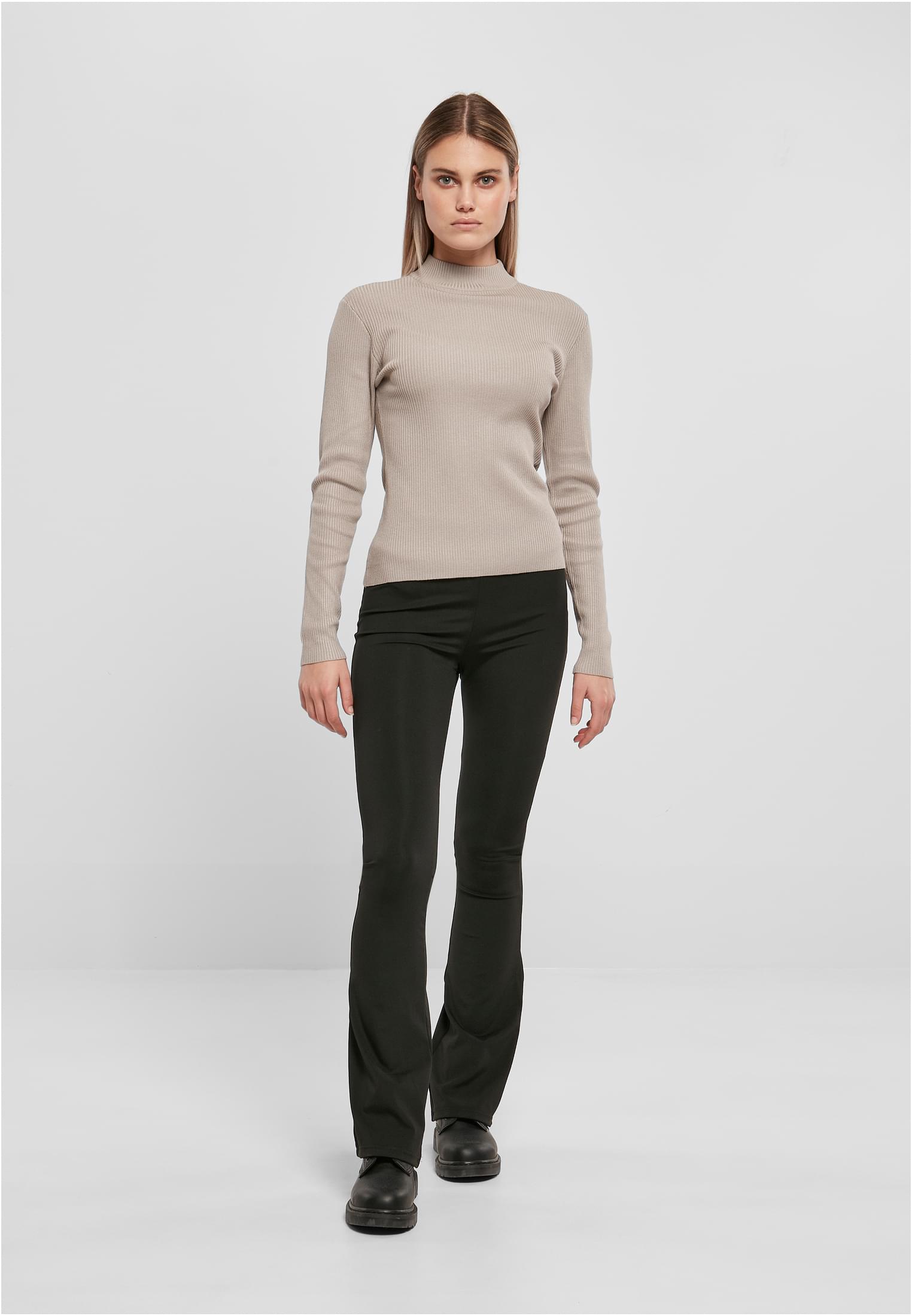 Ladies Rib Knit Turtelneck Sweater | warmgrey