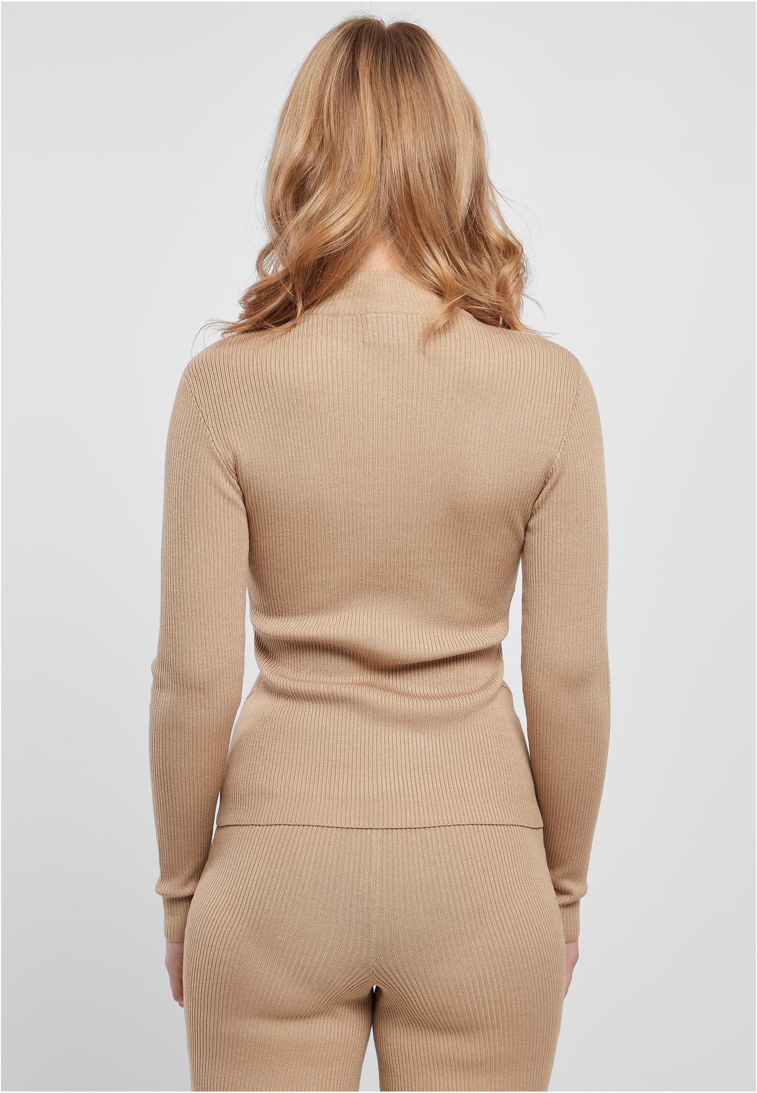 Ladies Rib Knit Turtelneck Sweater | unionbeige