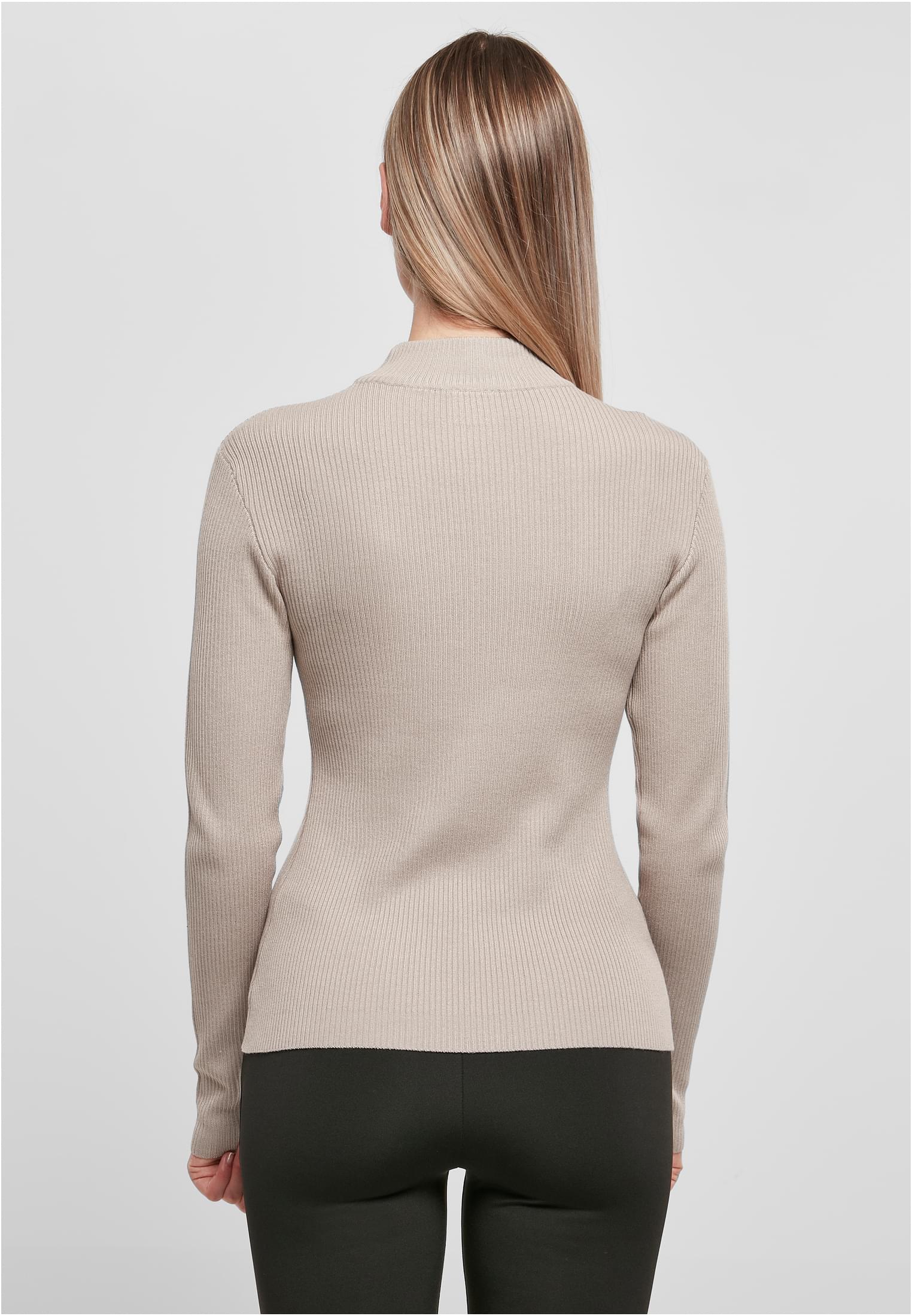 Ladies Rib Knit Turtelneck Sweater | warmgrey