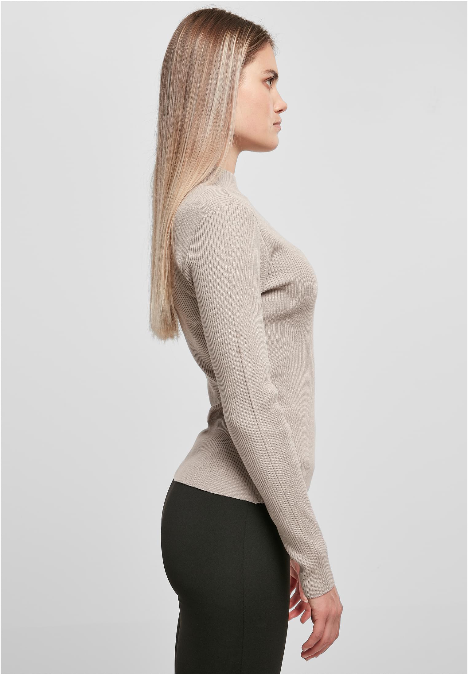 Ladies Rib Knit Turtelneck Sweater | warmgrey