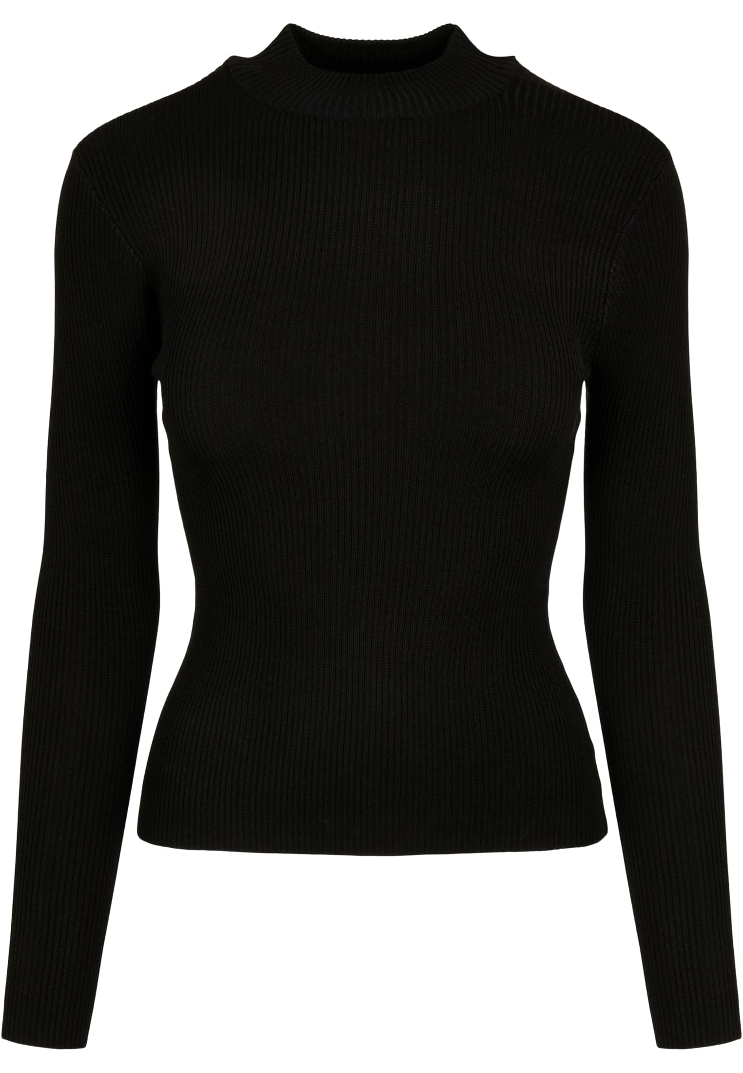 Ladies Rib Knit Turtelneck Sweater | black