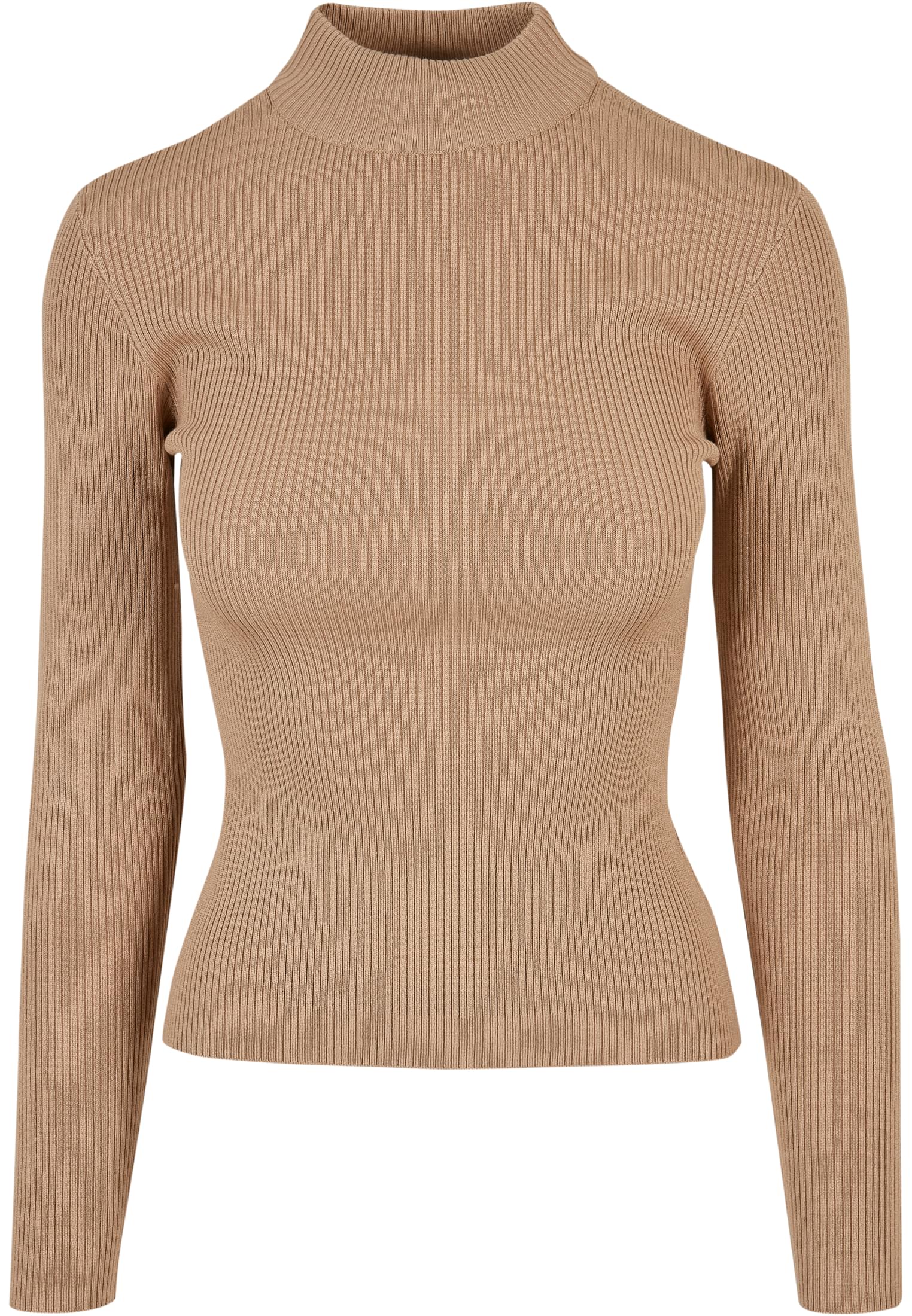 Ladies Rib Knit Turtelneck Sweater | unionbeige