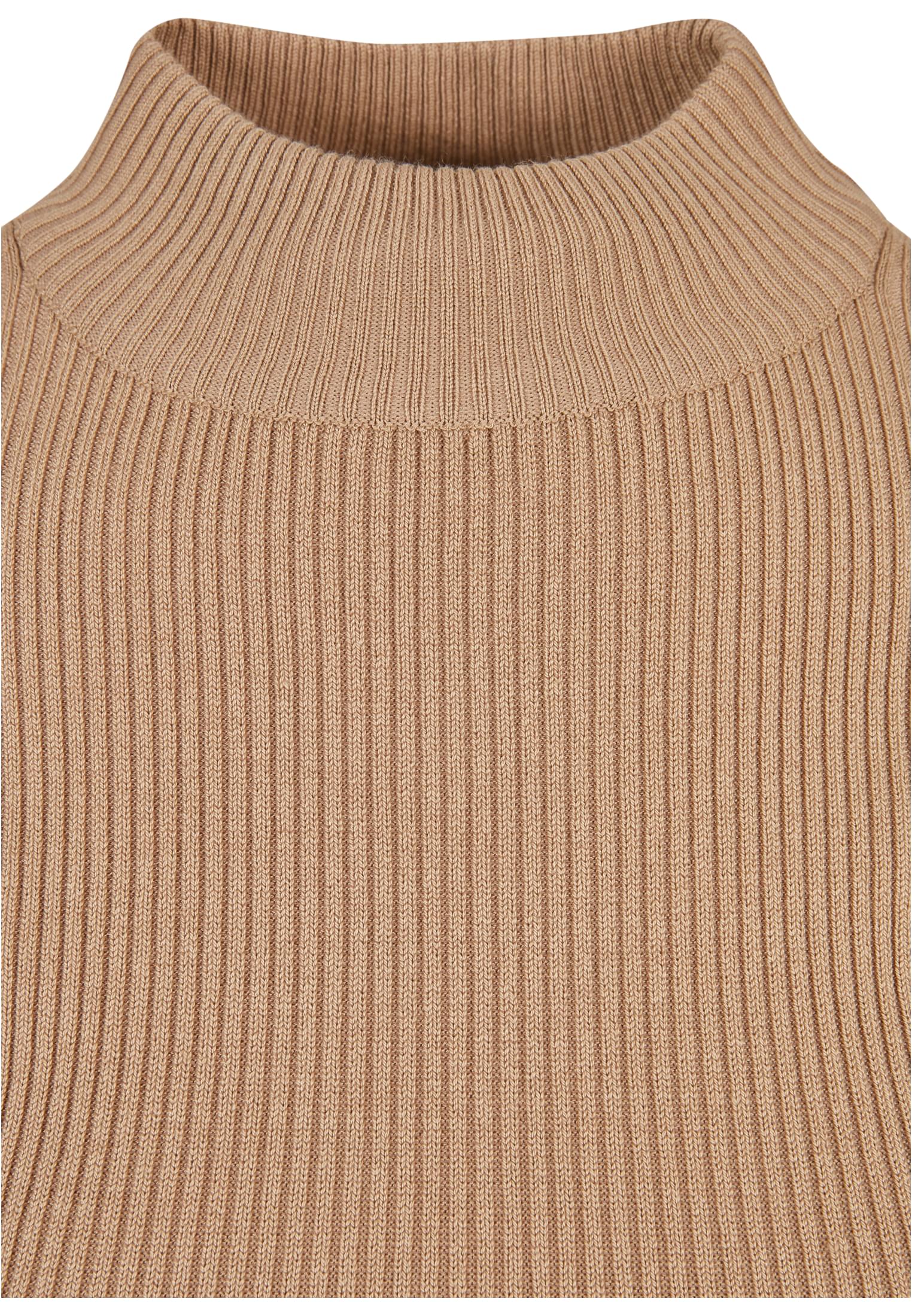 Ladies Rib Knit Turtelneck Sweater | unionbeige