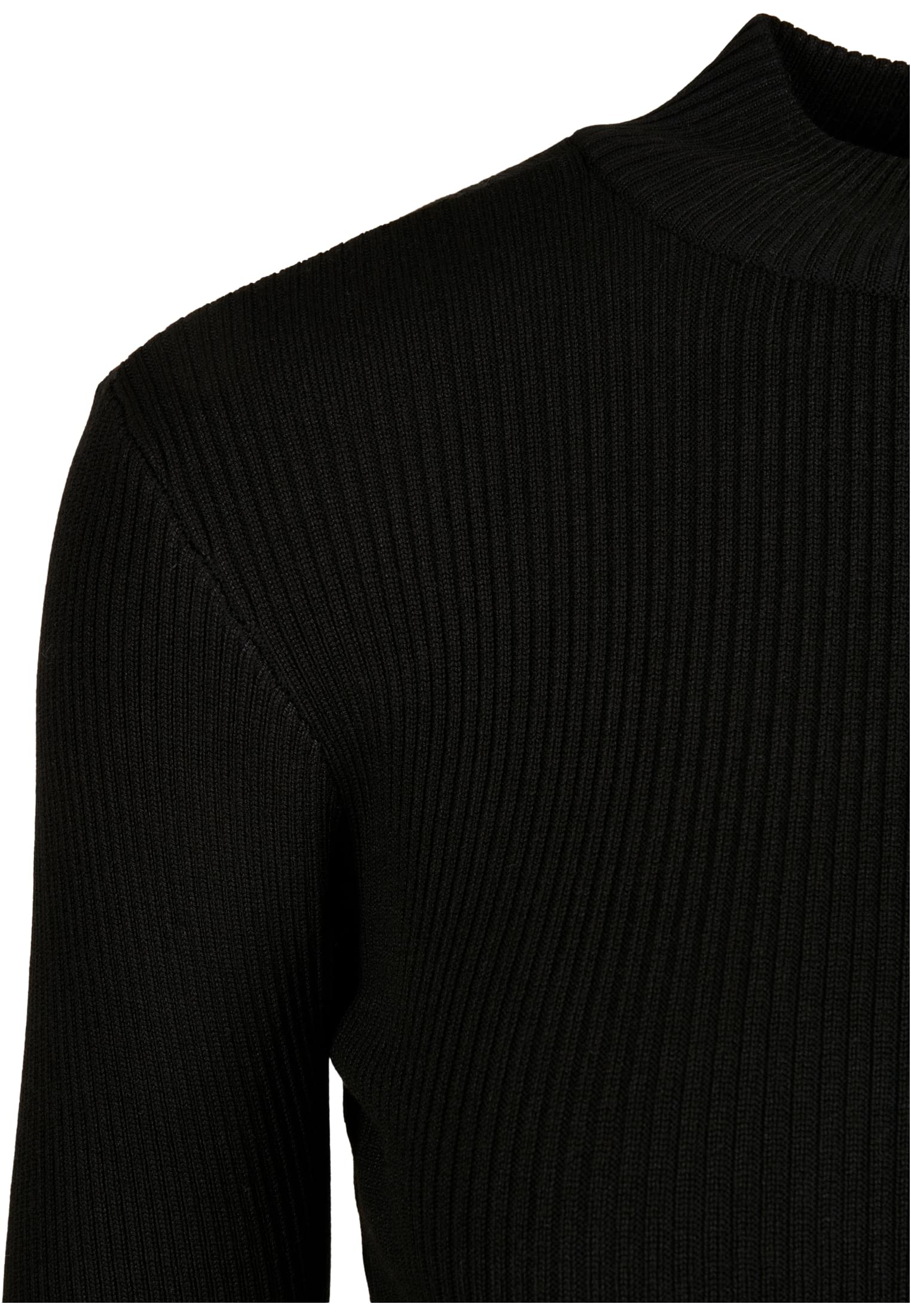 Ladies Rib Knit Turtelneck Sweater | black