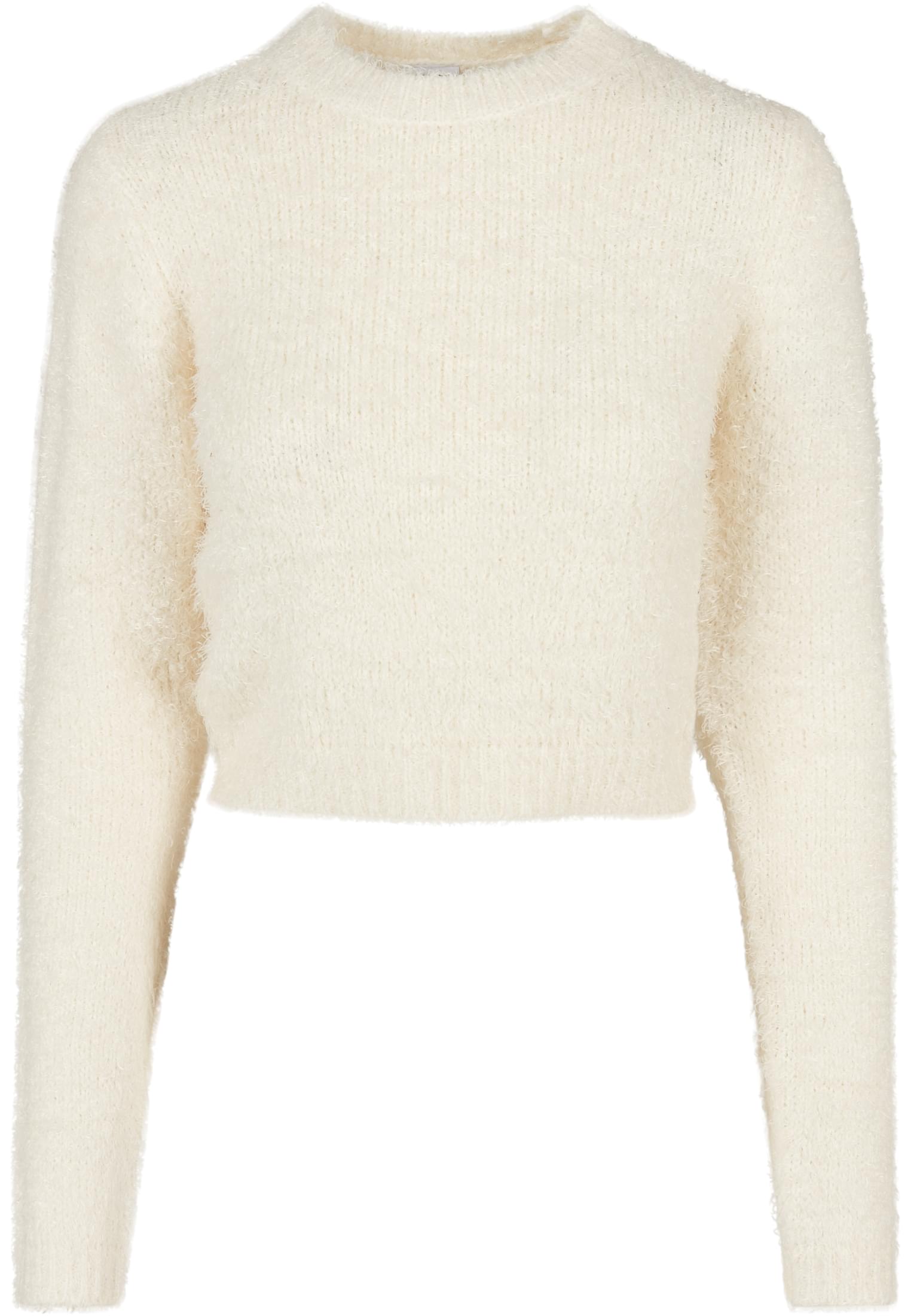 Ladies Cropped Feather Sweater | whitesand