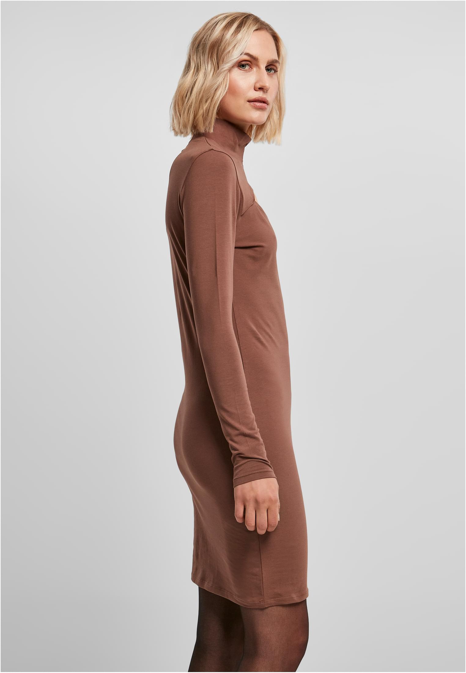 Ladies Stretch Jersey Cut-Out Turtleneck Dress | bark