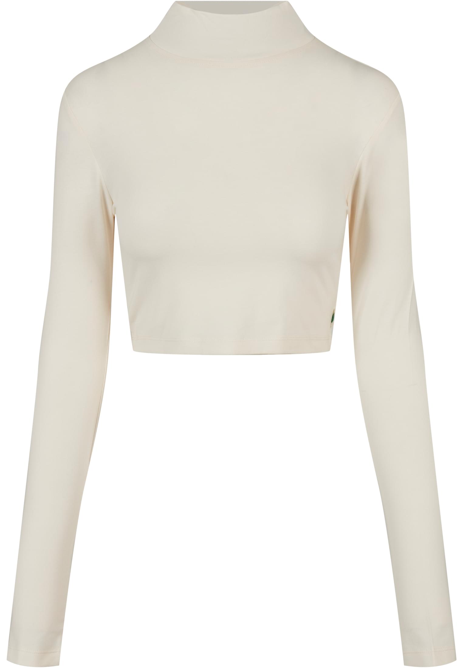 Ladies Organic Cropped Turtelneck Longsleeve | whitesand