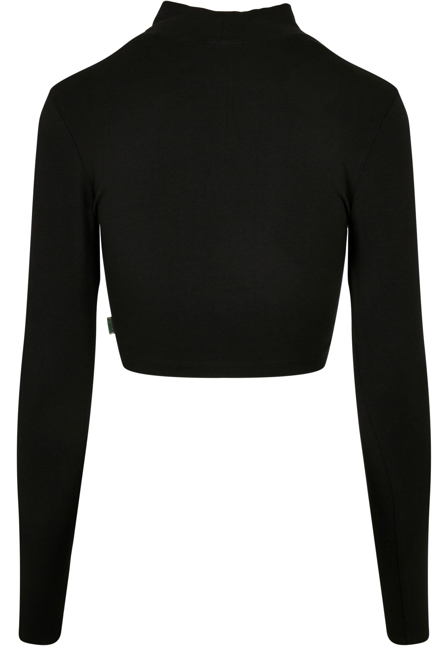 Ladies Organic Cropped Turtelneck Longsleeve | black