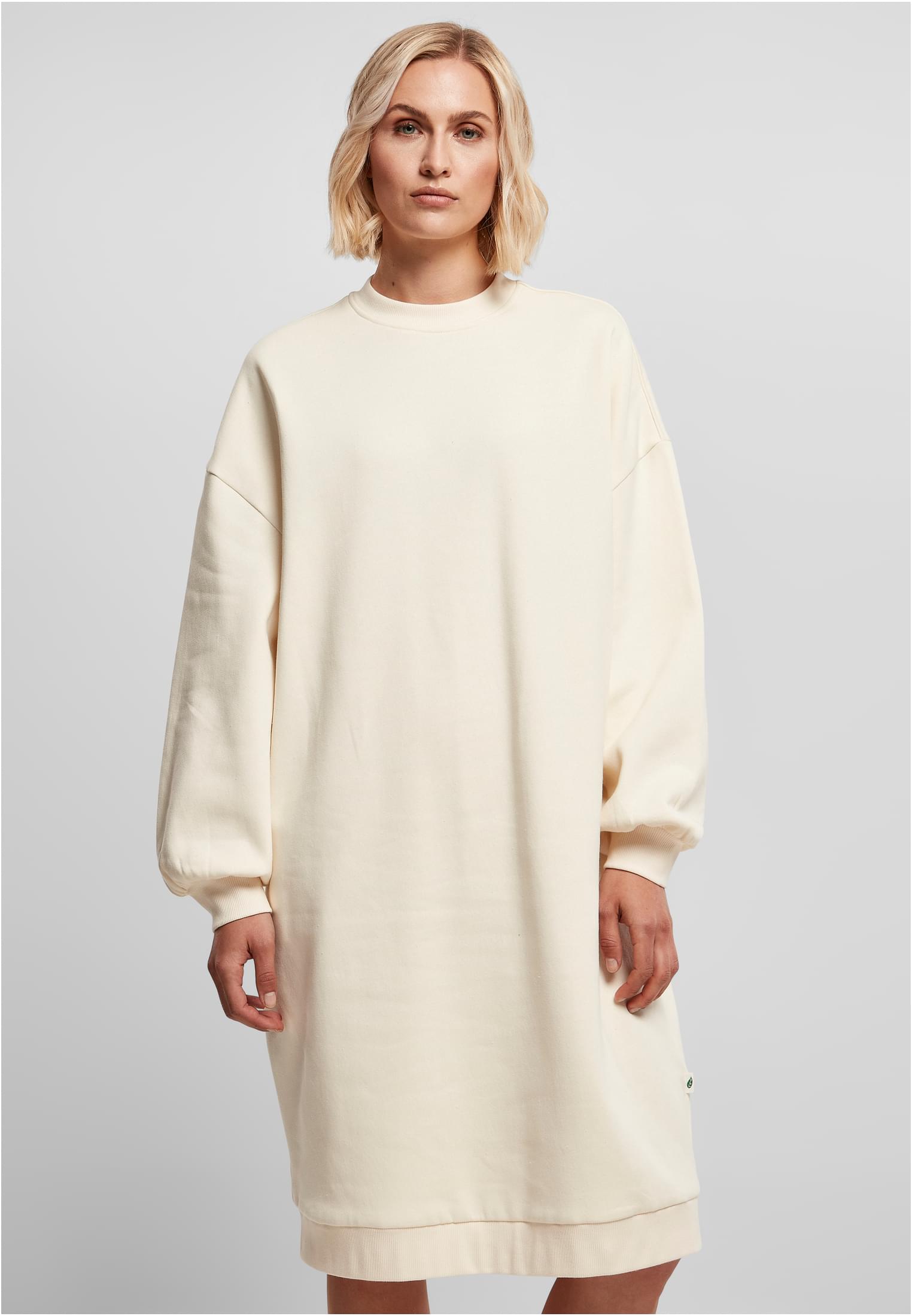 Ladies Organic Oversized Midi Crewneck Dress | whitesand