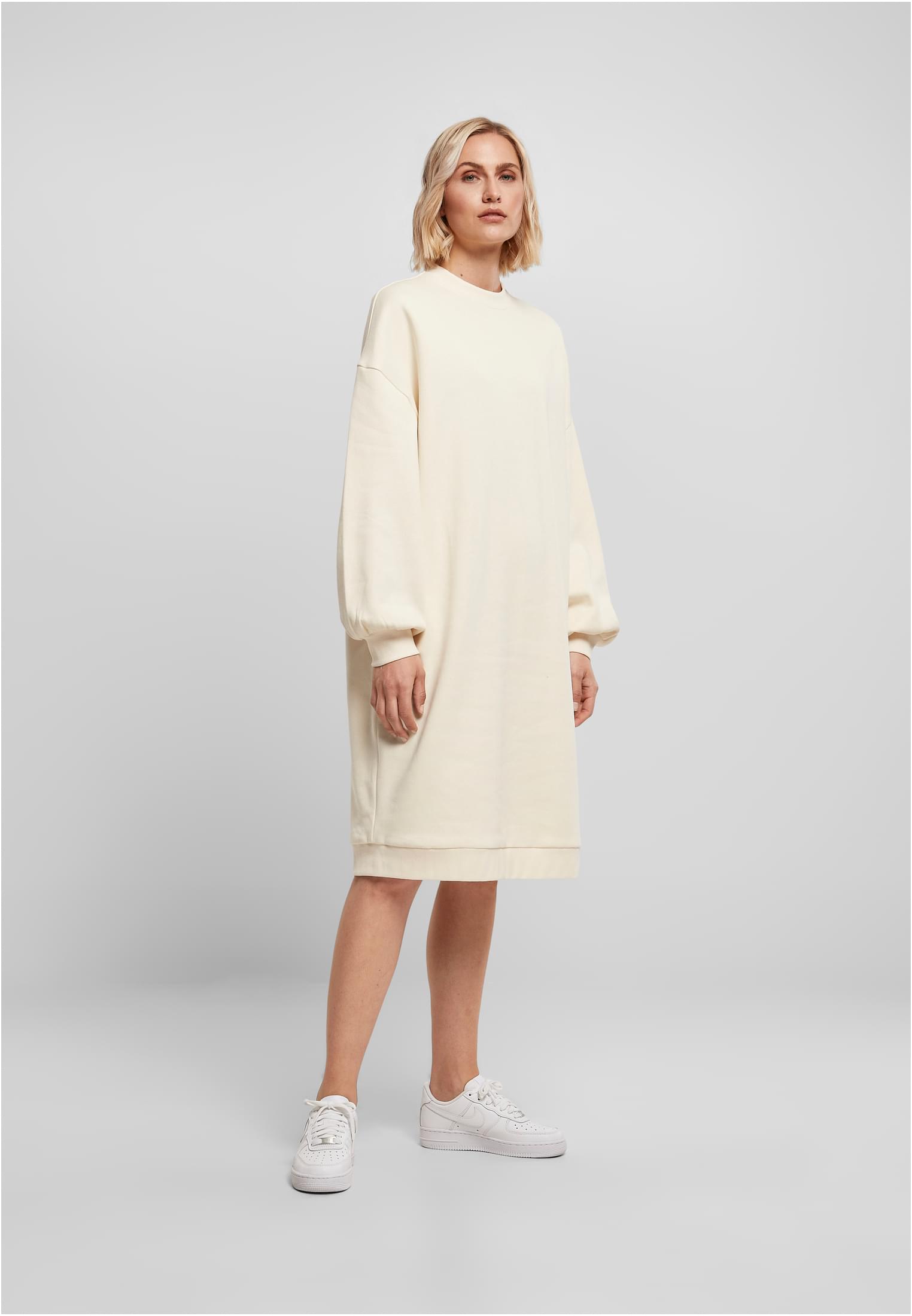 Ladies Organic Oversized Midi Crewneck Dress | whitesand