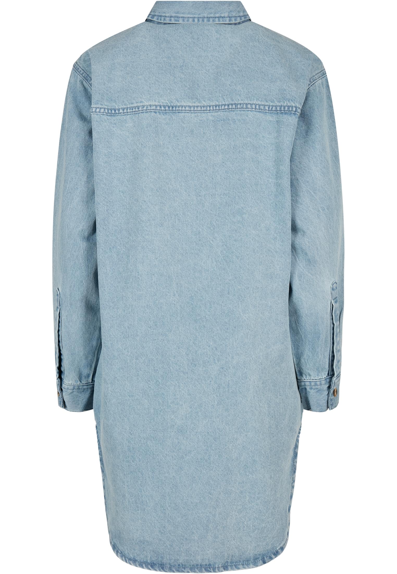 Ladies Oversized Denim Shirt Dress | tintedlightbluewashed