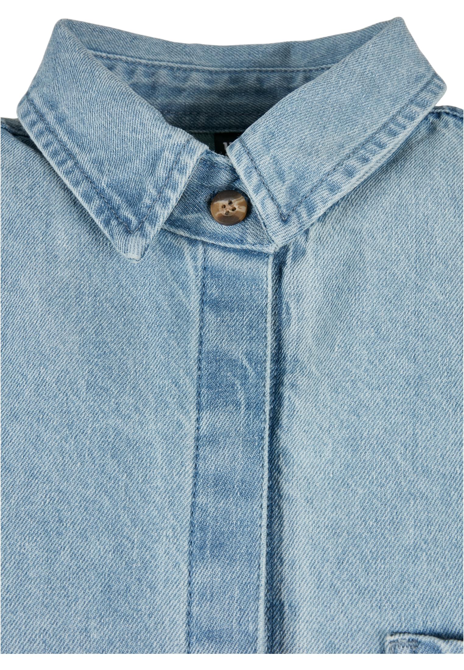 Ladies Oversized Denim Shirt Dress | tintedlightbluewashed