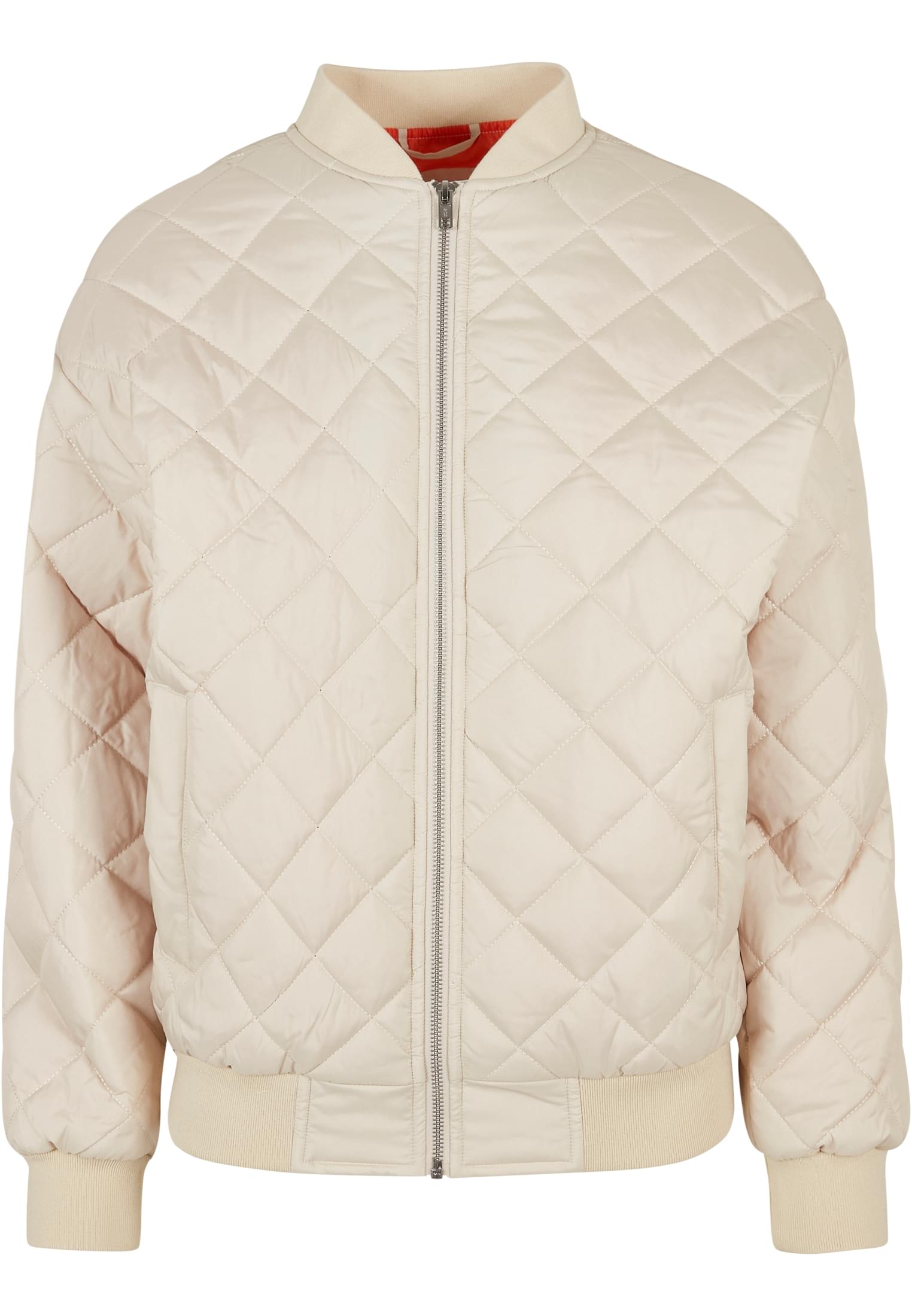 Ladies Oversized Diamond Quilted Bomber Jacket | softseagrass