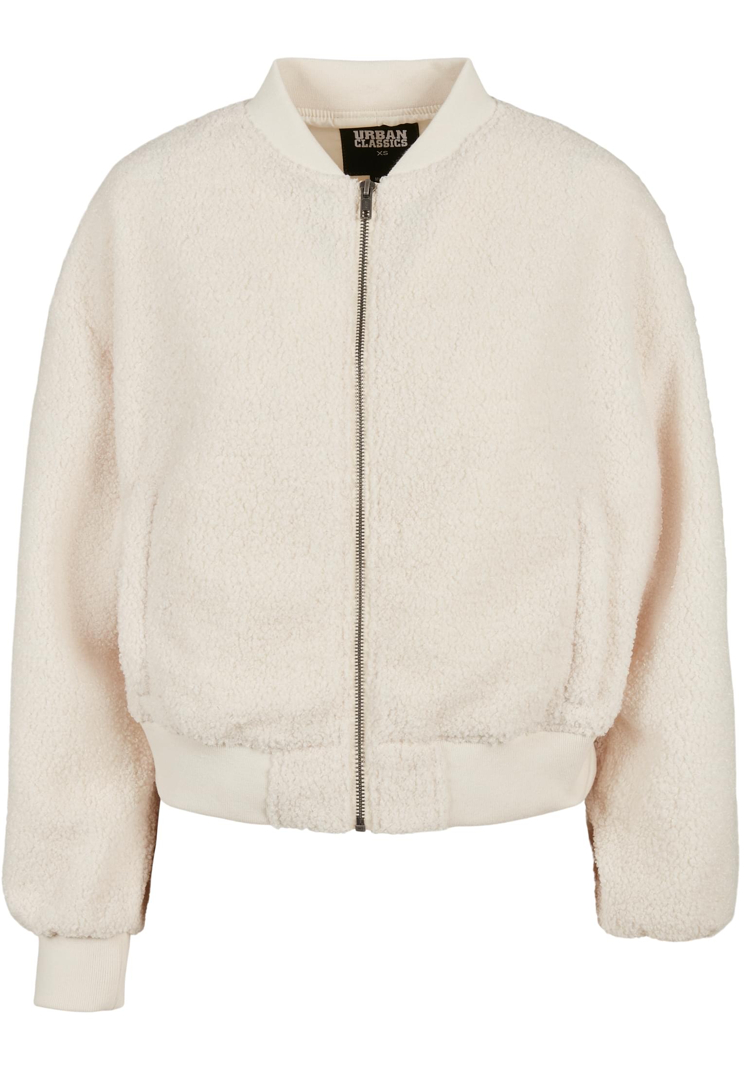 Ladies Oversized Sherpa Bomber Jacket | whitesand