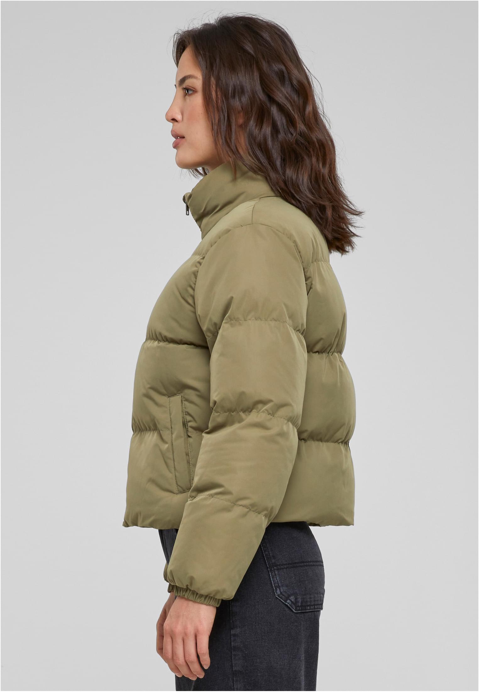 Ladies Short Peached Puffer Jacket | tiniolive