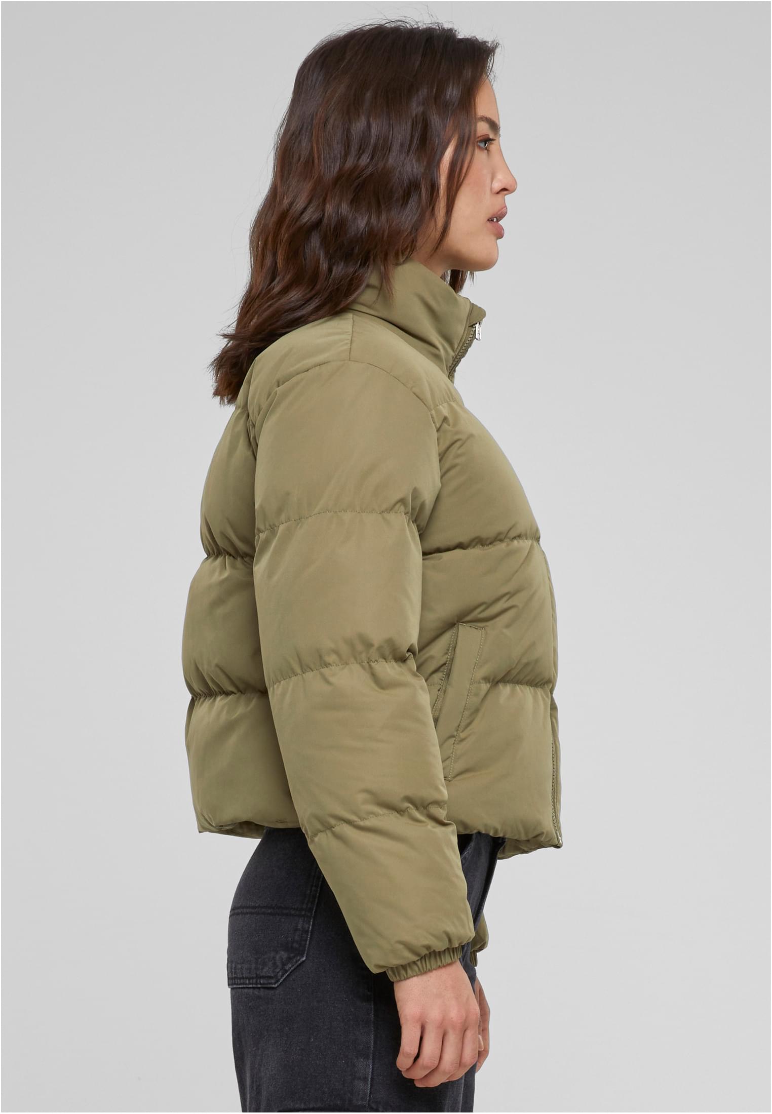 Ladies Short Peached Puffer Jacket | tiniolive