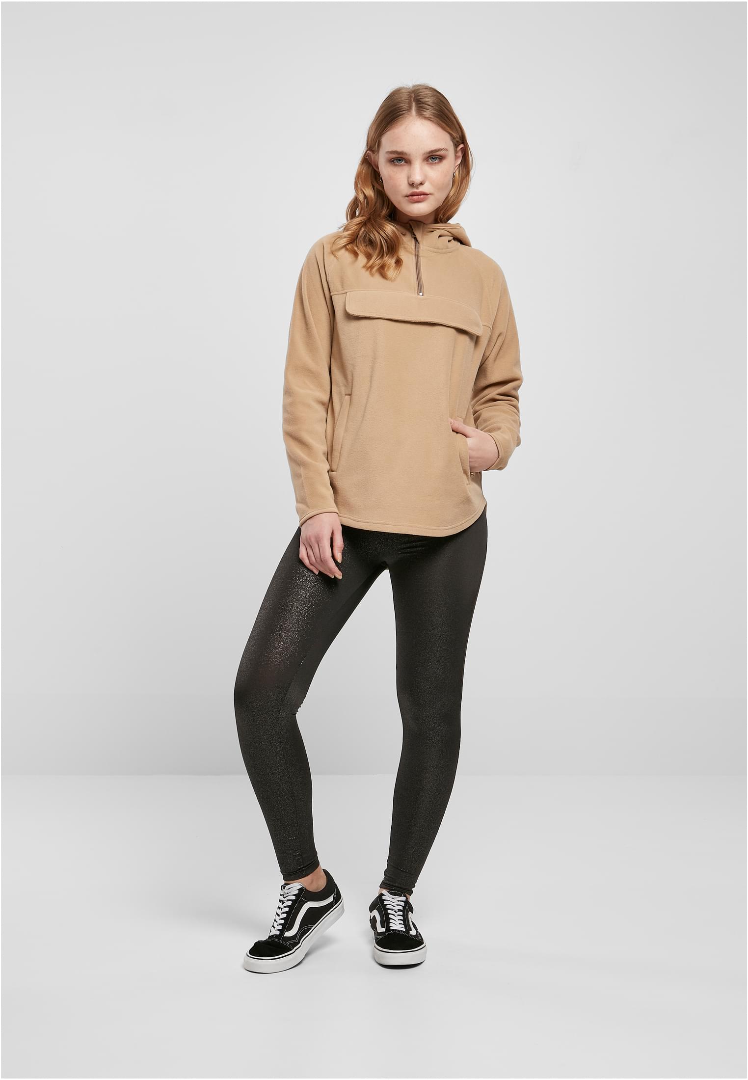 Ladies Polar Fleece Pull Over Hoody | unionbeige