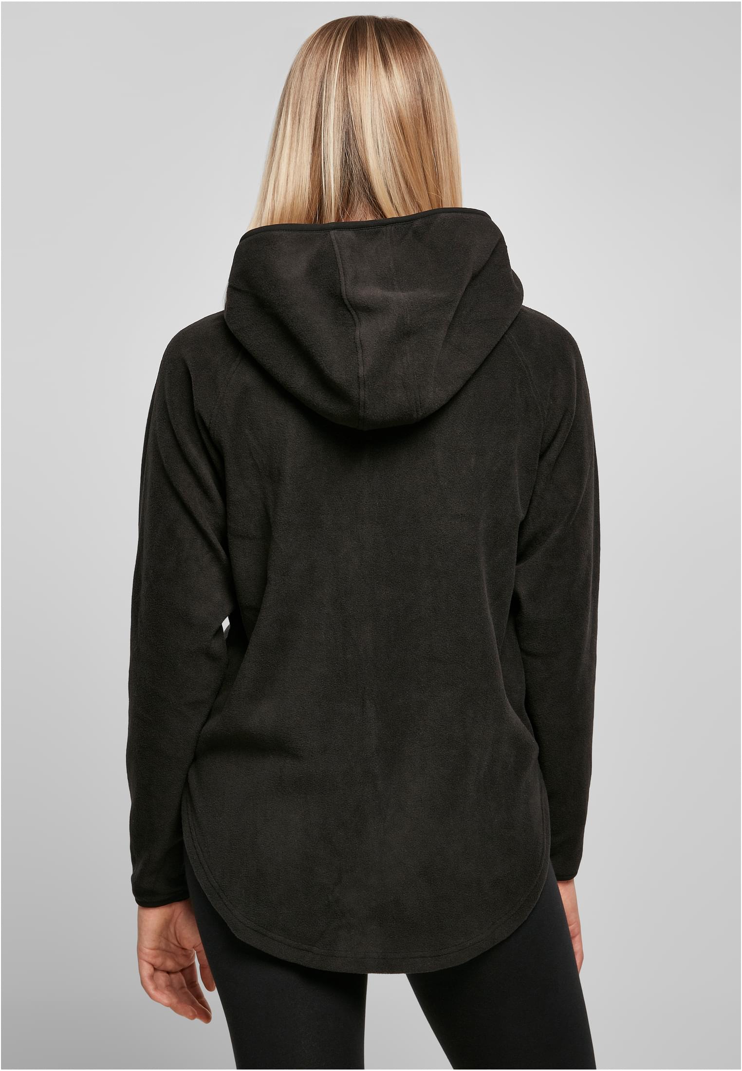 Ladies Polar Fleece Pull Over Hoody | black