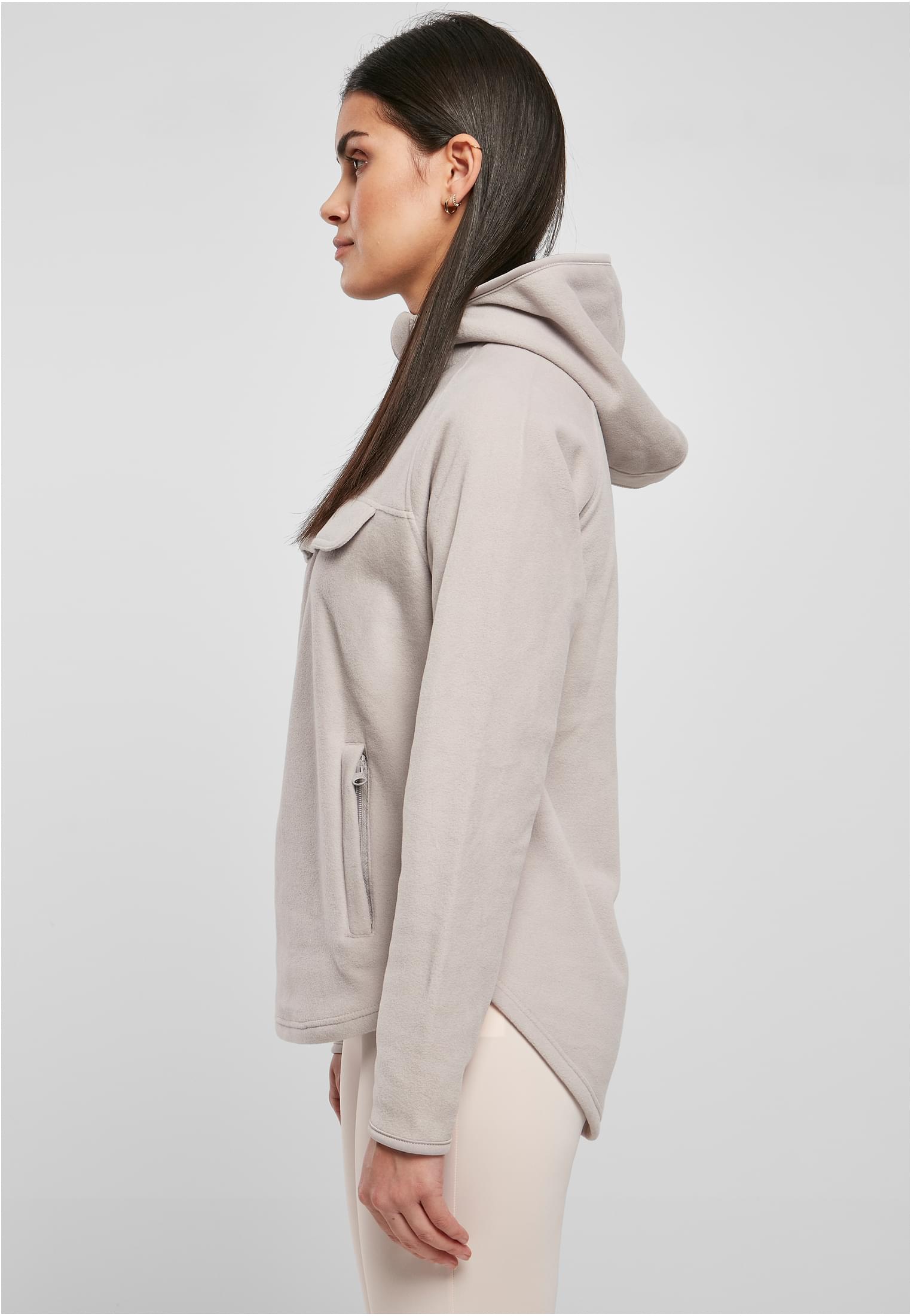 Ladies Polar Fleece Pull Over Hoody | warmgrey