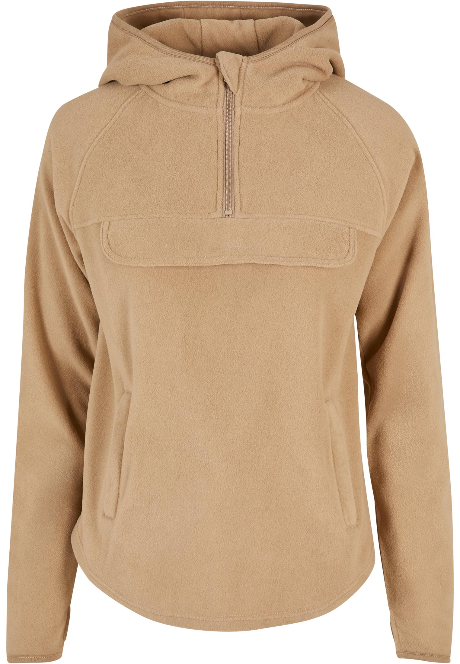 Ladies Polar Fleece Pull Over Hoody | unionbeige