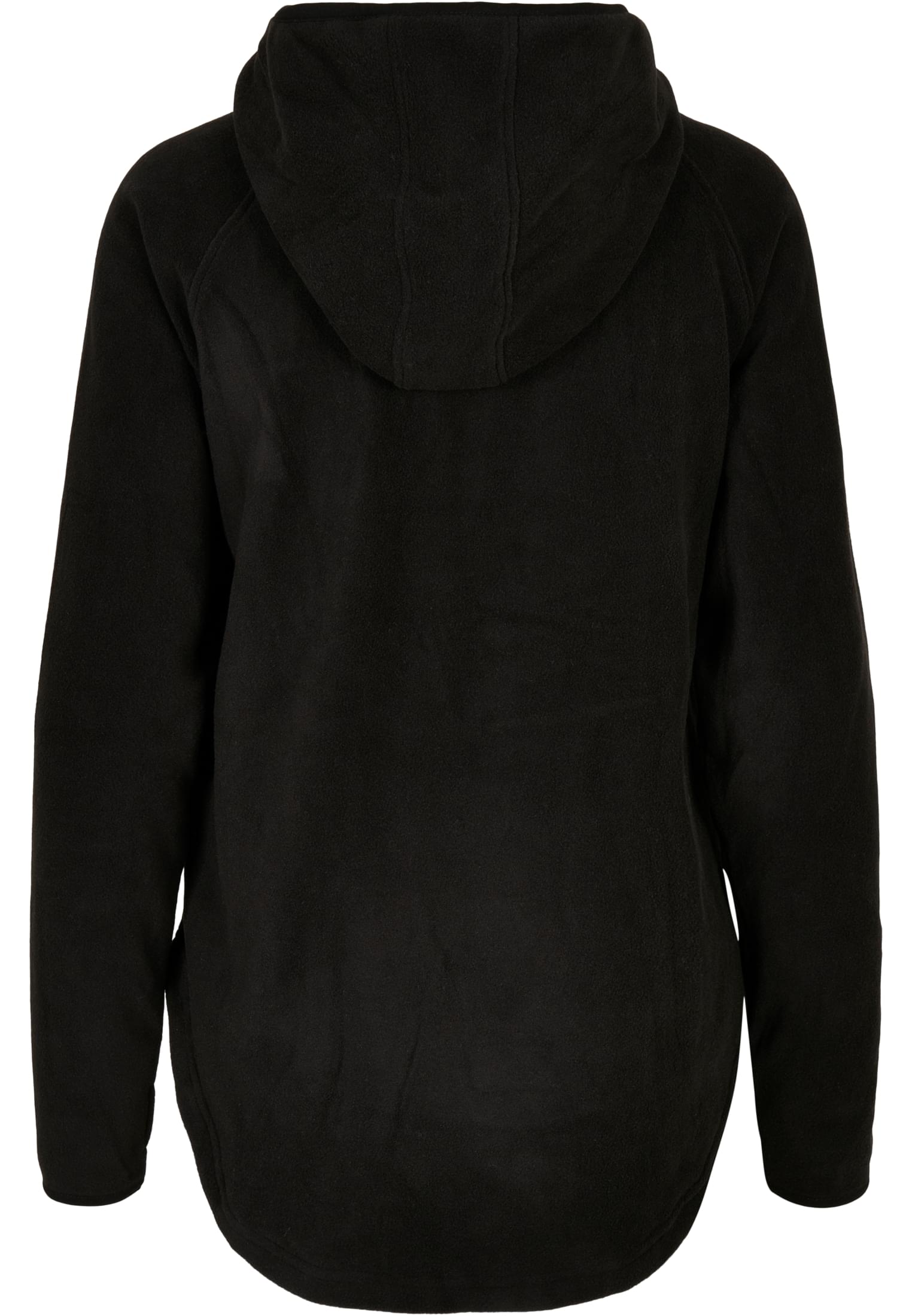 Ladies Polar Fleece Pull Over Hoody | black