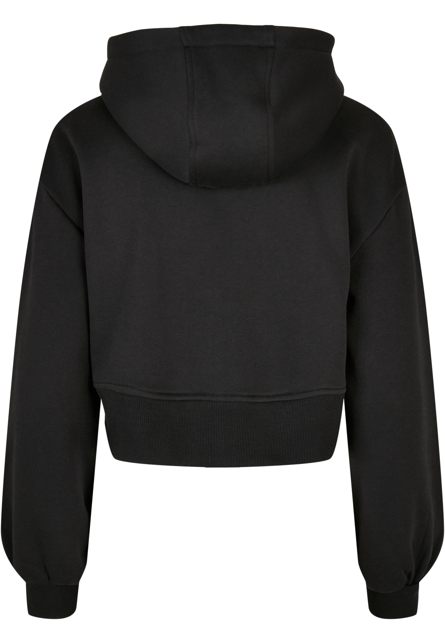 Ladies Short Oversized Zip Jacket | black