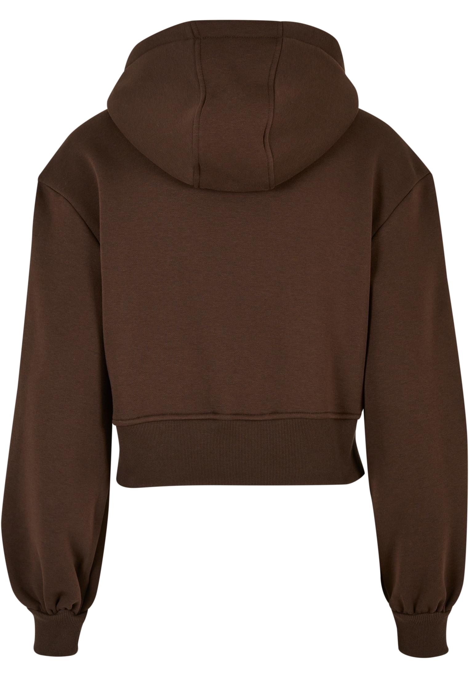 Ladies Short Oversized Zip Jacket | brown