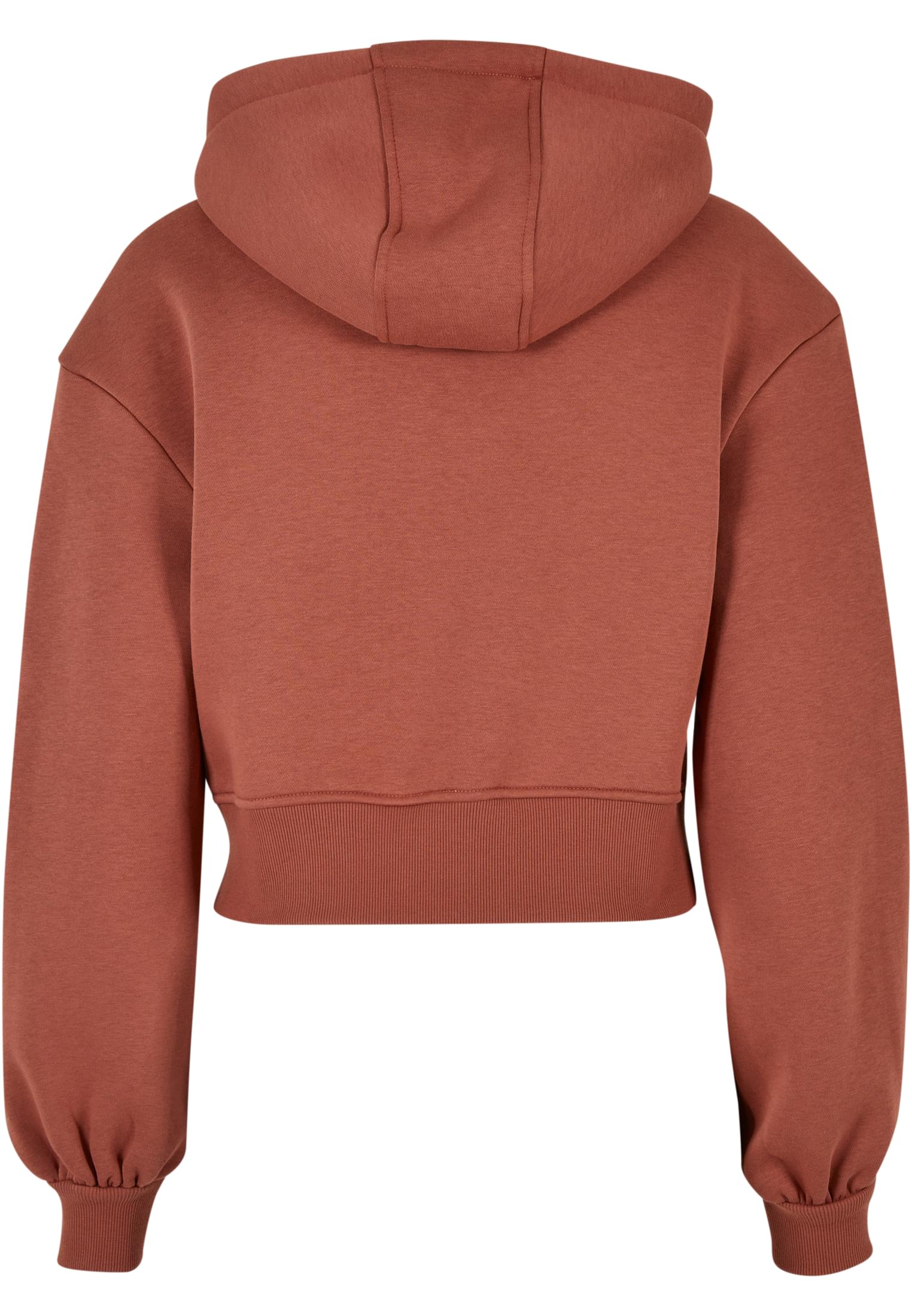 Ladies Short Oversized Zip Jacket | terracotta